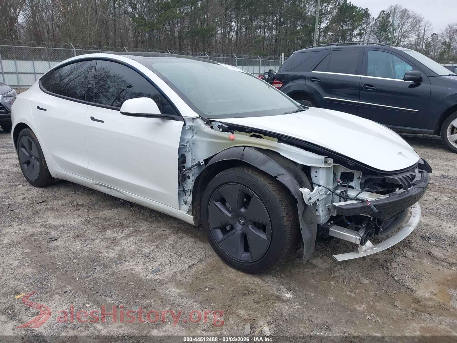 2022 TESLA MODEL 3 — VIN 5YJ3E1EB1NF171394