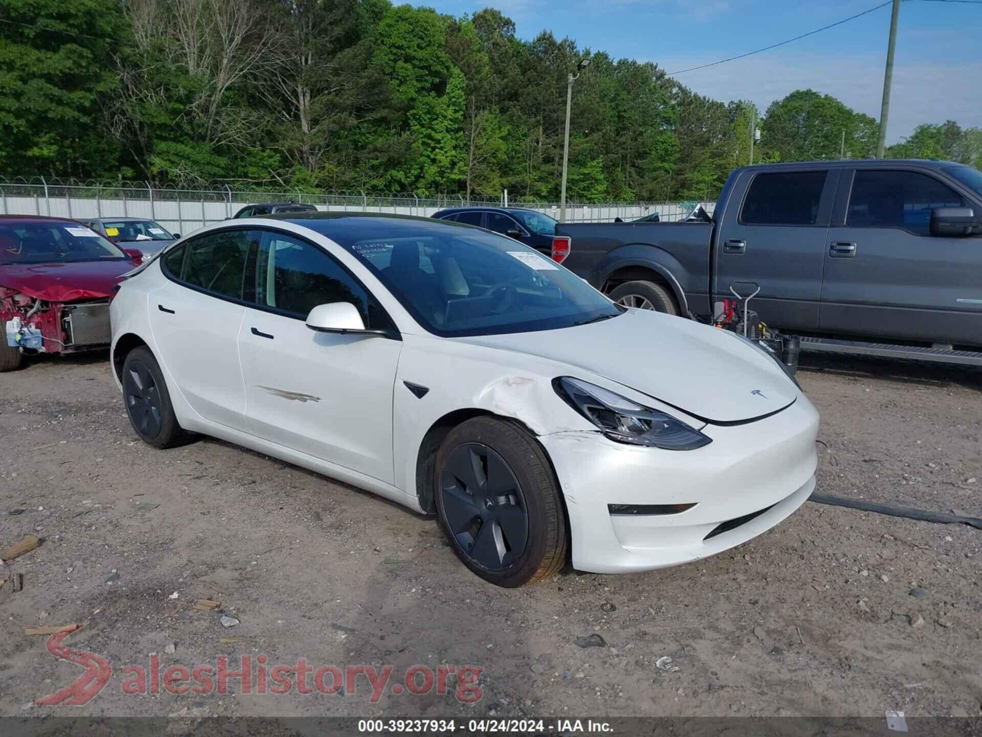 2022 TESLA MODEL 3 — VIN 5YJ3E1EB1NF178426