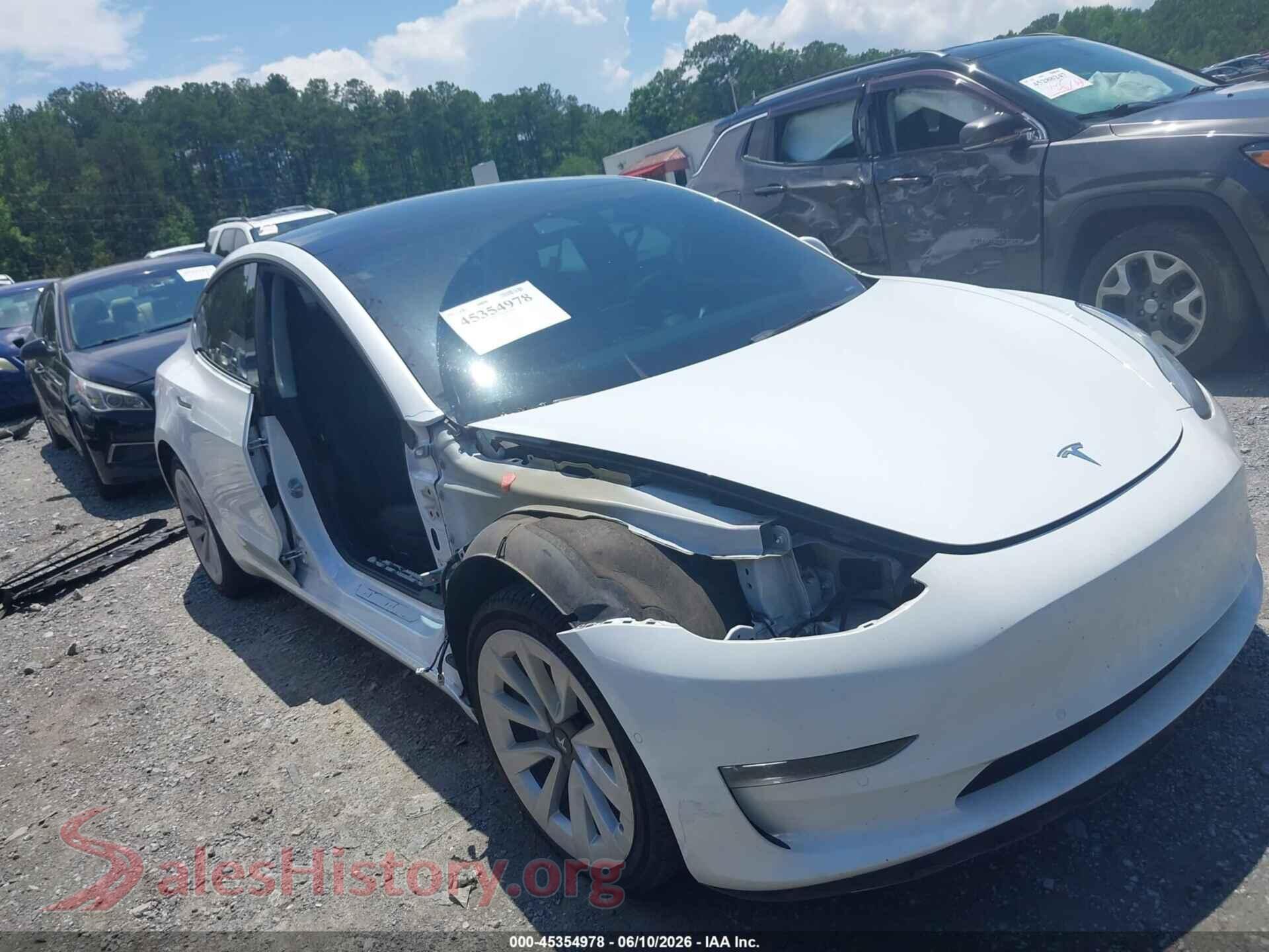 2022 TESLA MODEL 3 — VIN 5YJ3E1EB1NF241556