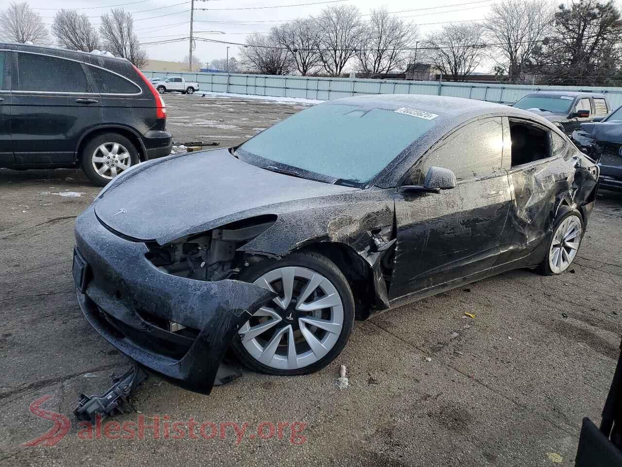 2022 TESLA MODEL 3 — VIN 5YJ3E1EB1NF253500