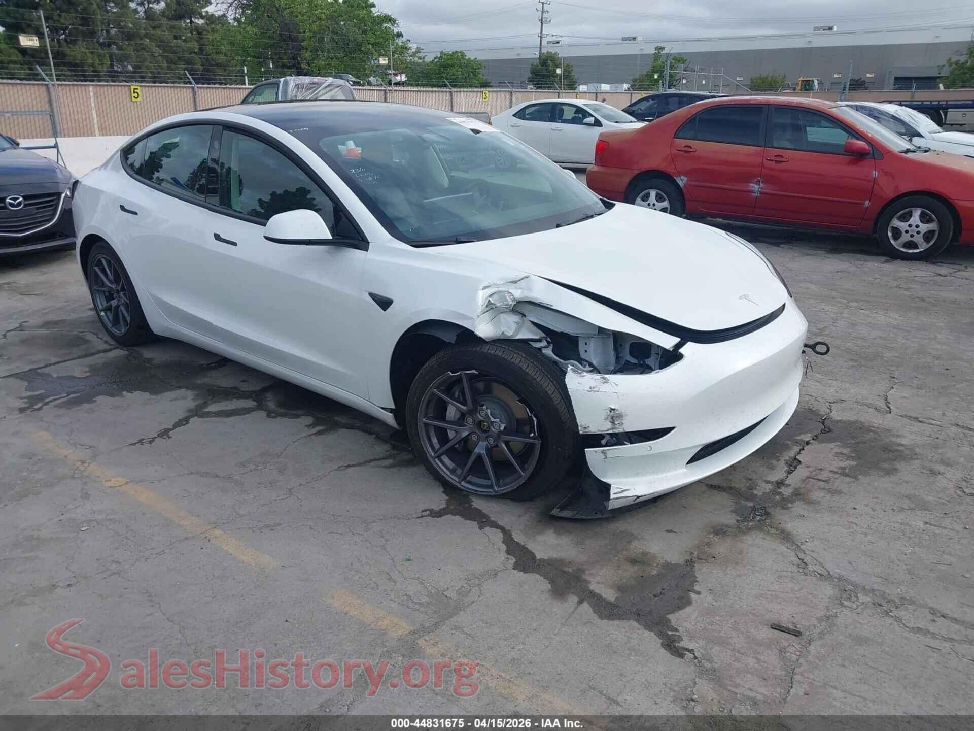2022 TESLA MODEL 3 — VIN 5YJ3E1EB1NF257272