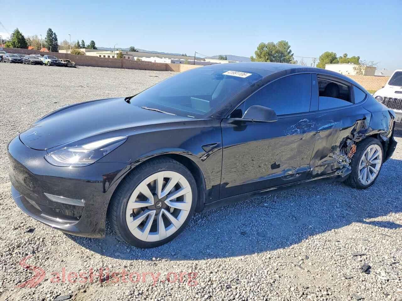 2022 TESLA MODEL 3 — VIN 5YJ3E1EB1NF275061