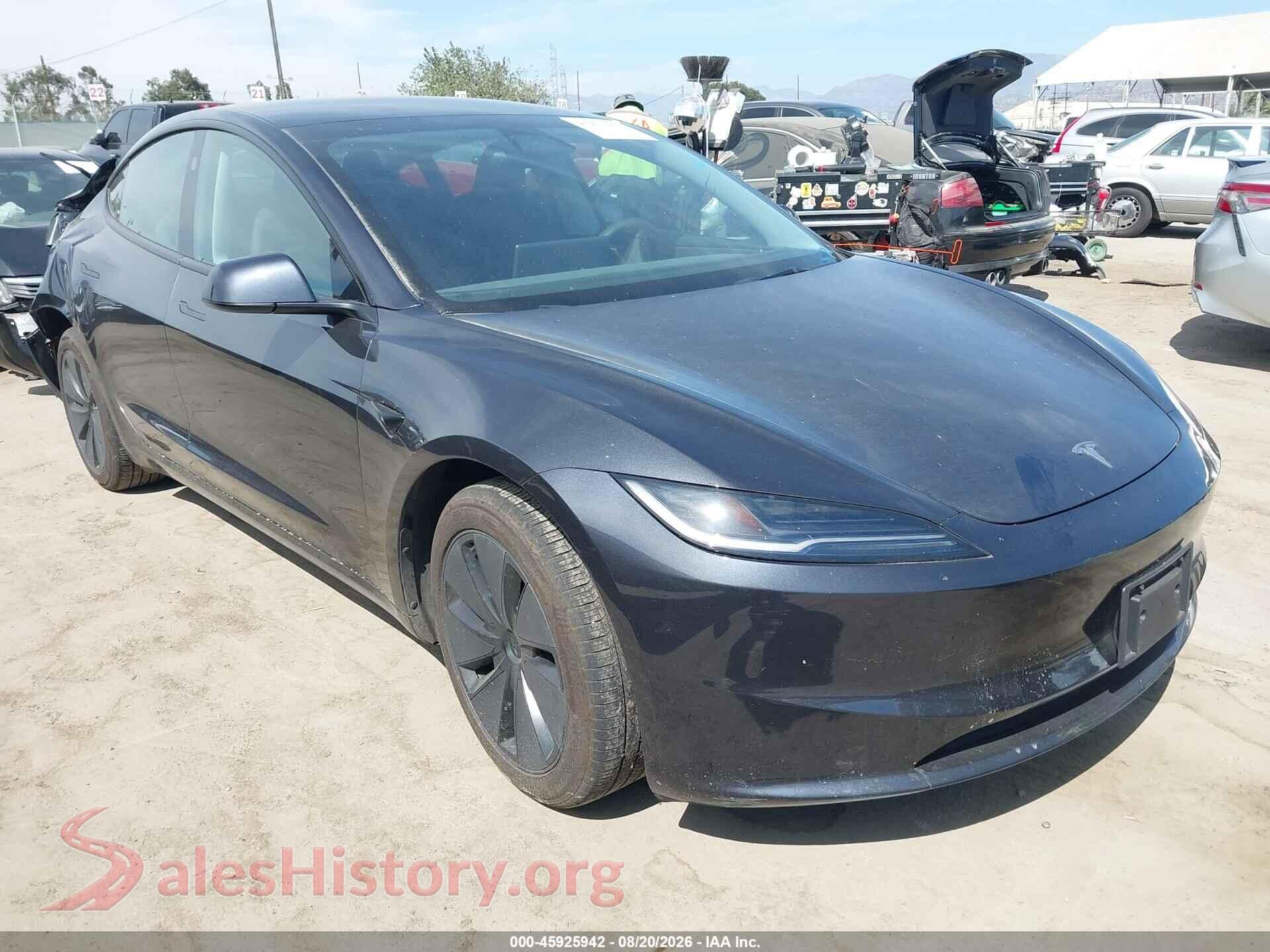 2025 TESLA MODEL 3 — VIN 5YJ3E1EB1SF899986
