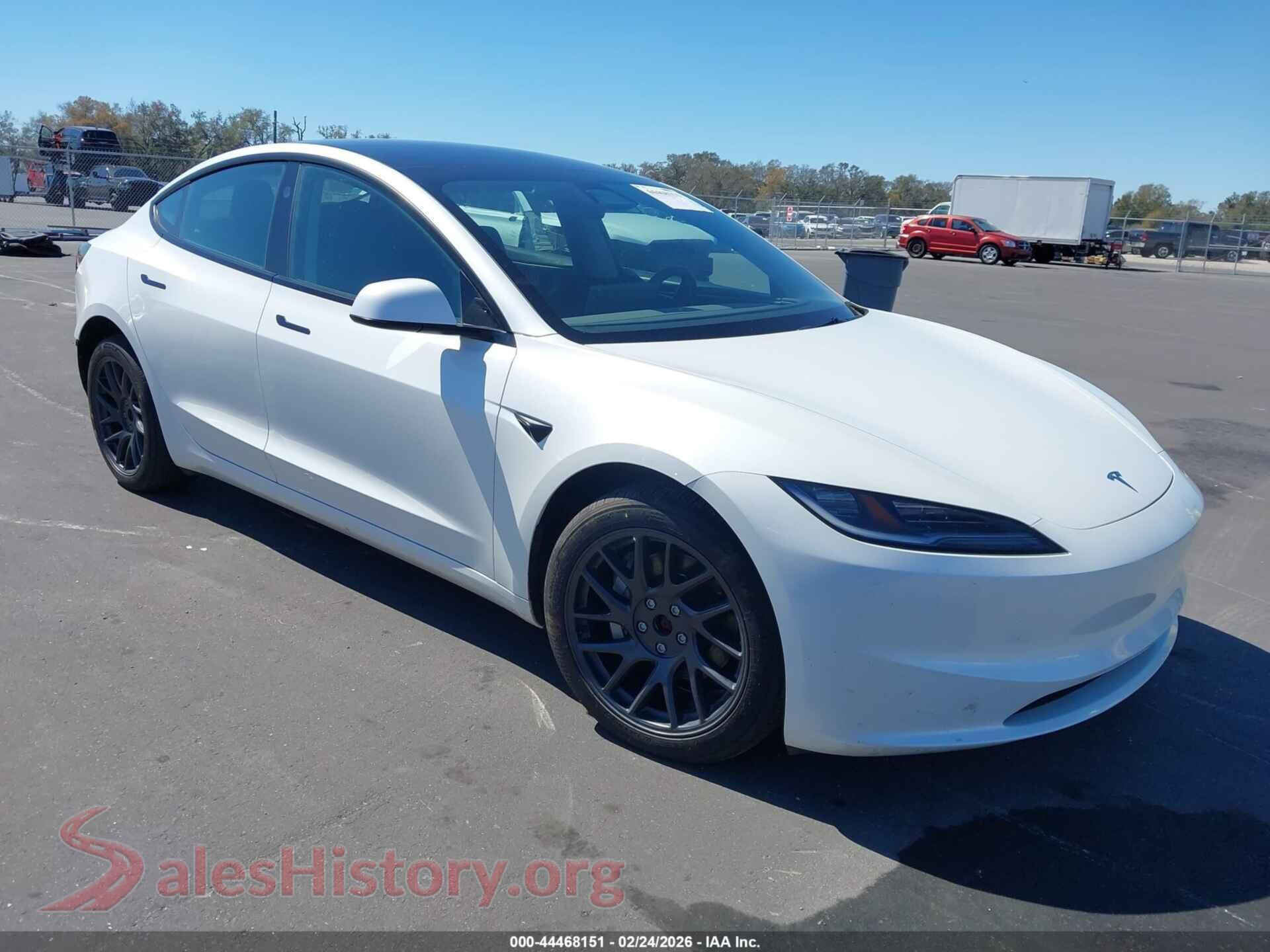 2025 TESLA MODEL 3 — VIN 5YJ3E1EB1SF934056