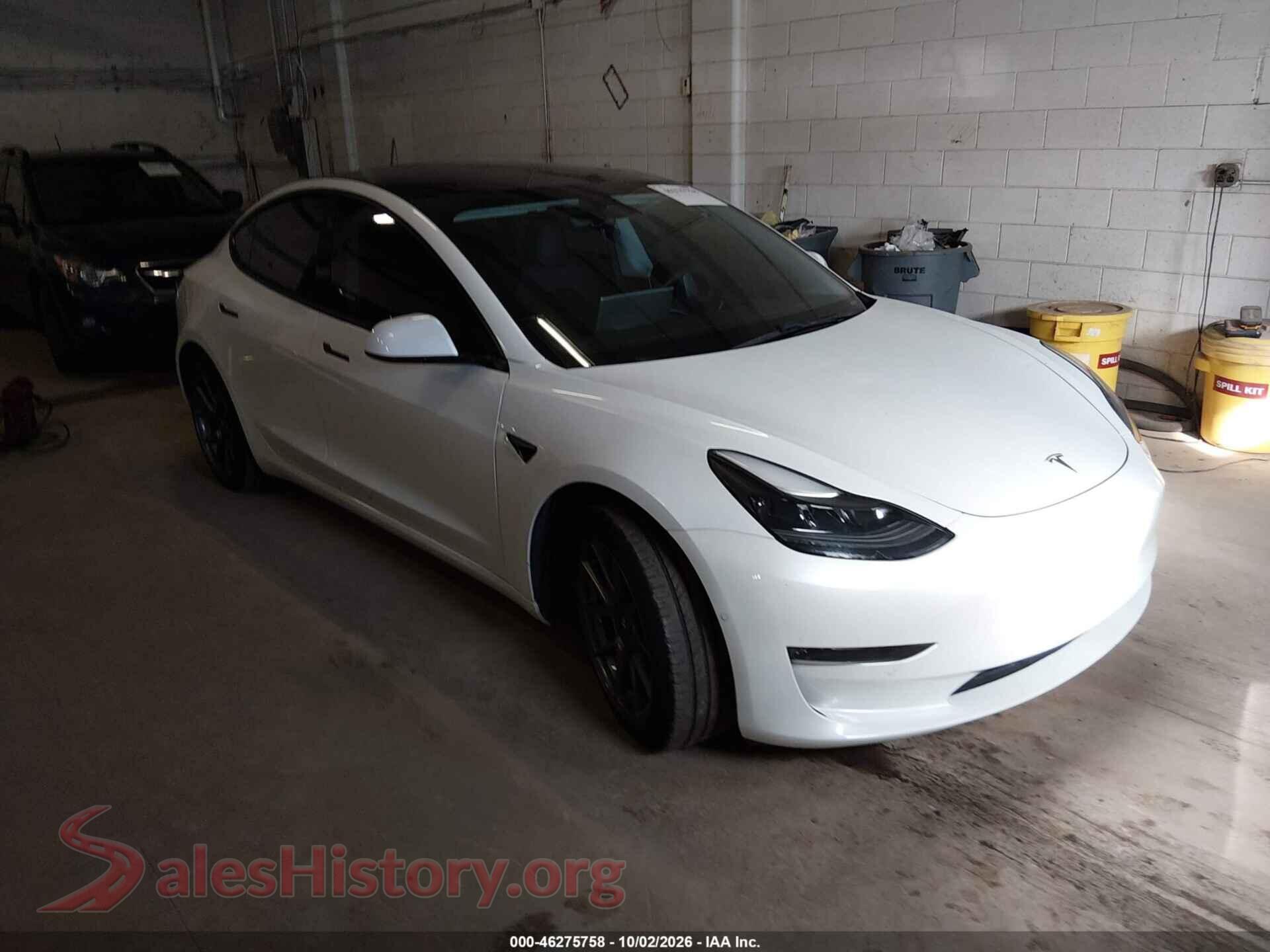 2021 TESLA MODEL 3 — VIN 5YJ3E1EB2MF055930