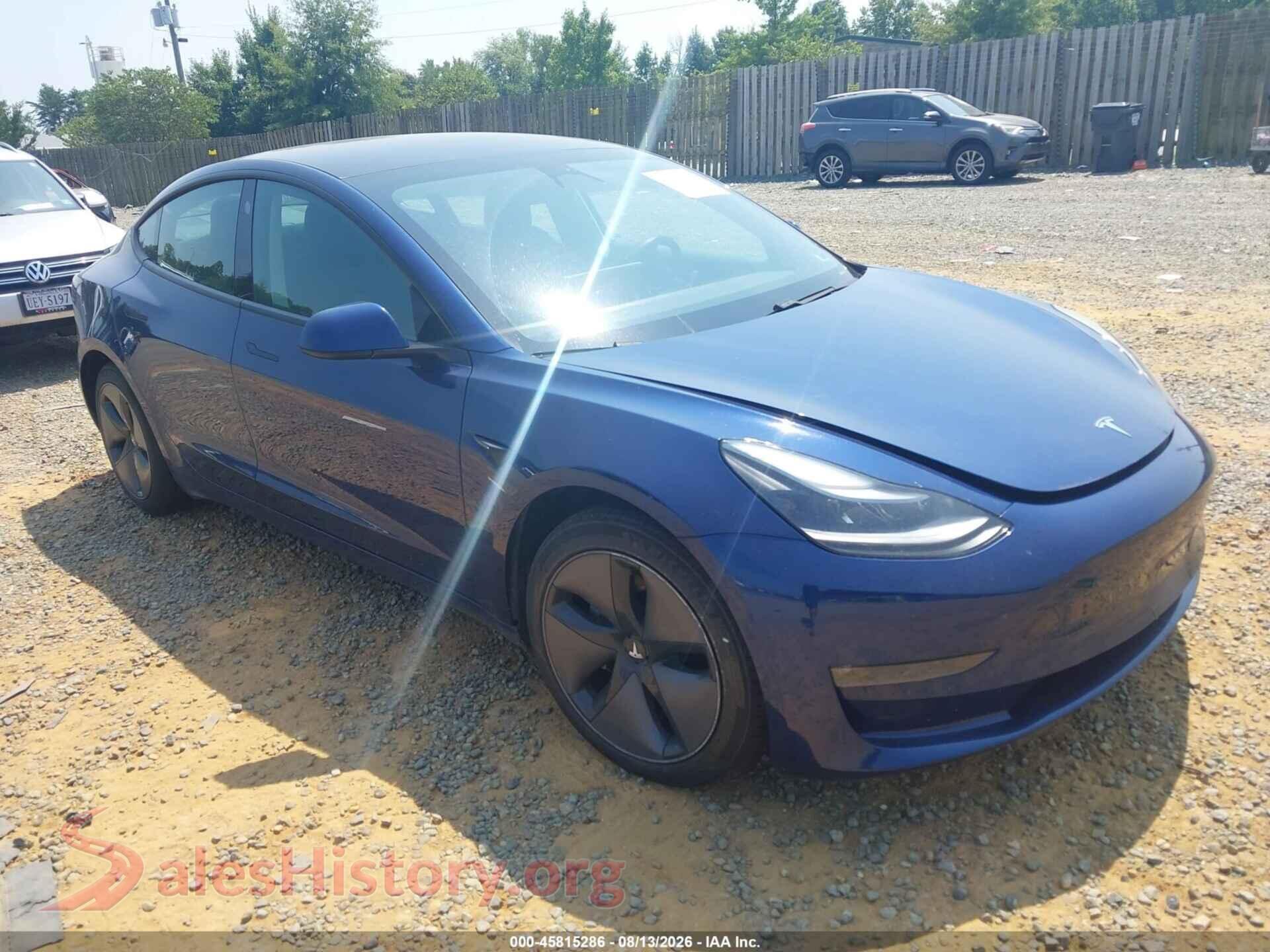2021 TESLA MODEL 3 — VIN 5YJ3E1EB2MF056706