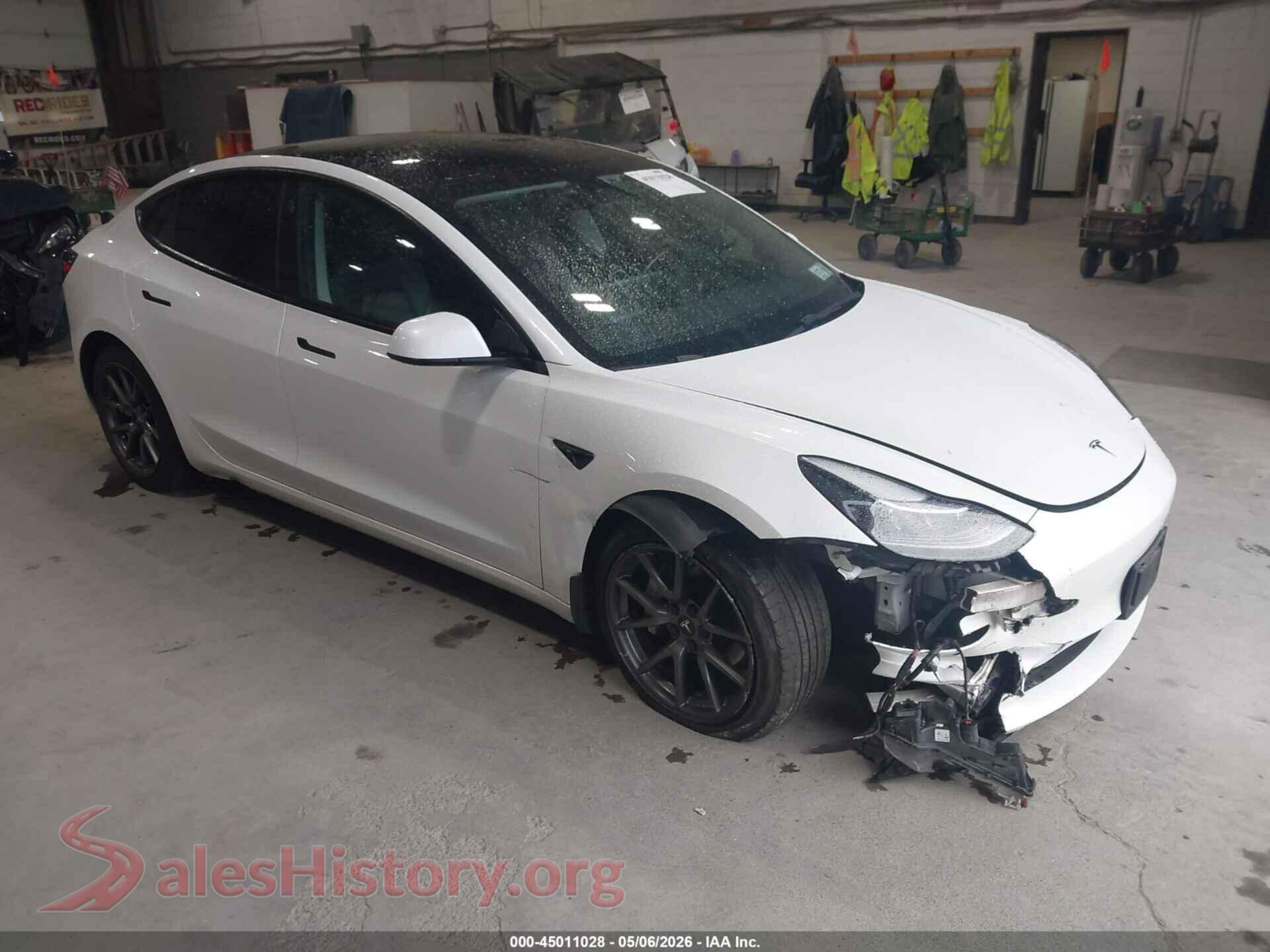 2022 TESLA MODEL 3 — VIN 5YJ3E1EB2NF106571