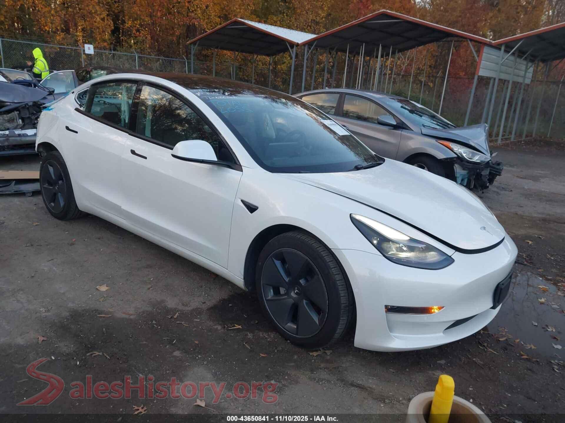 2022 TESLA MODEL 3 — VIN 5YJ3E1EB2NF255806