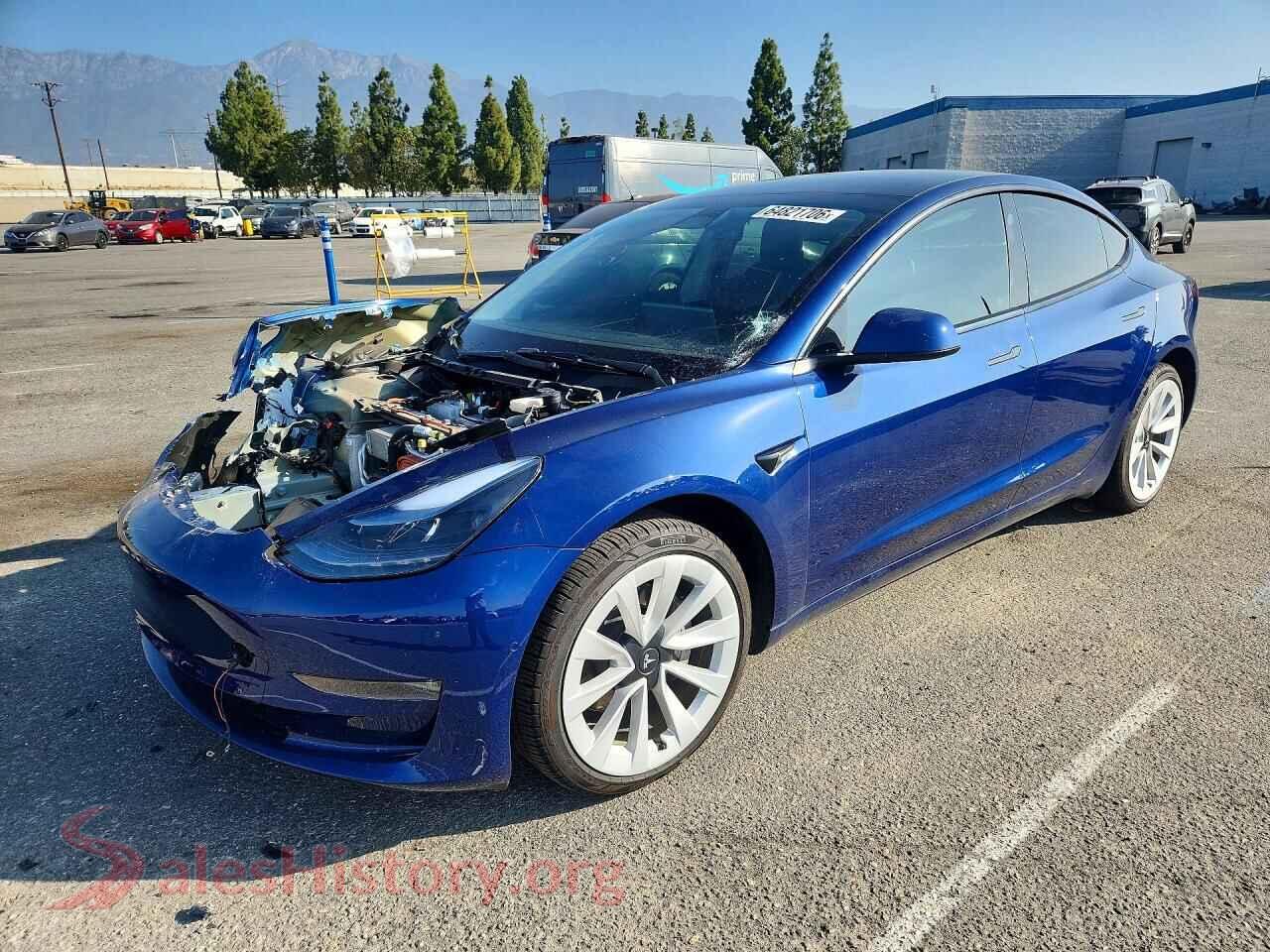 2022 TESLA MODEL 3 — VIN 5YJ3E1EB2NF264442