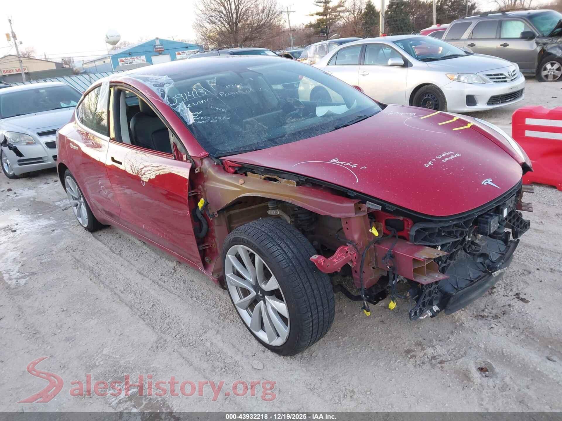 2018 TESLA MODEL 3 — VIN 5YJ3E1EB3JF091413