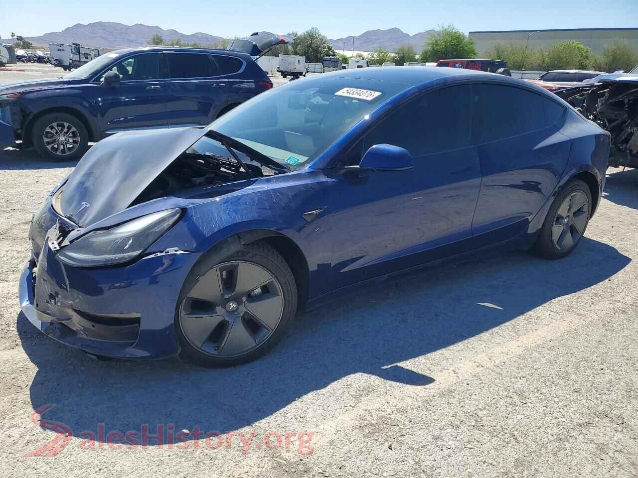 2022 TESLA MODEL 3 — VIN 5YJ3E1EB3NF135870