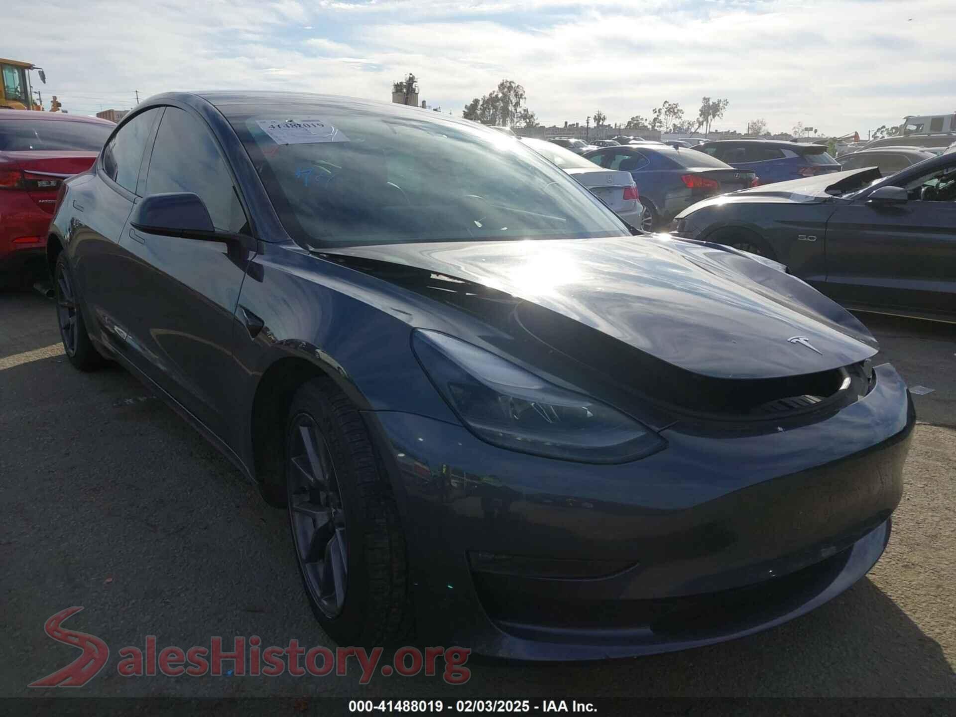 2022 TESLA MODEL 3 — VIN 5YJ3E1EB3NF199567