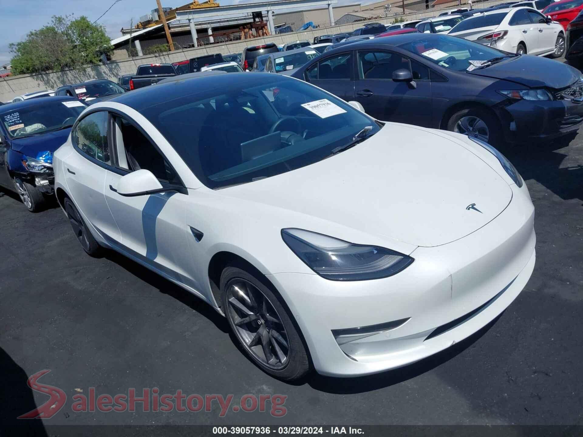 2022 TESLA MODEL 3 — VIN 5YJ3E1EB3NF267138