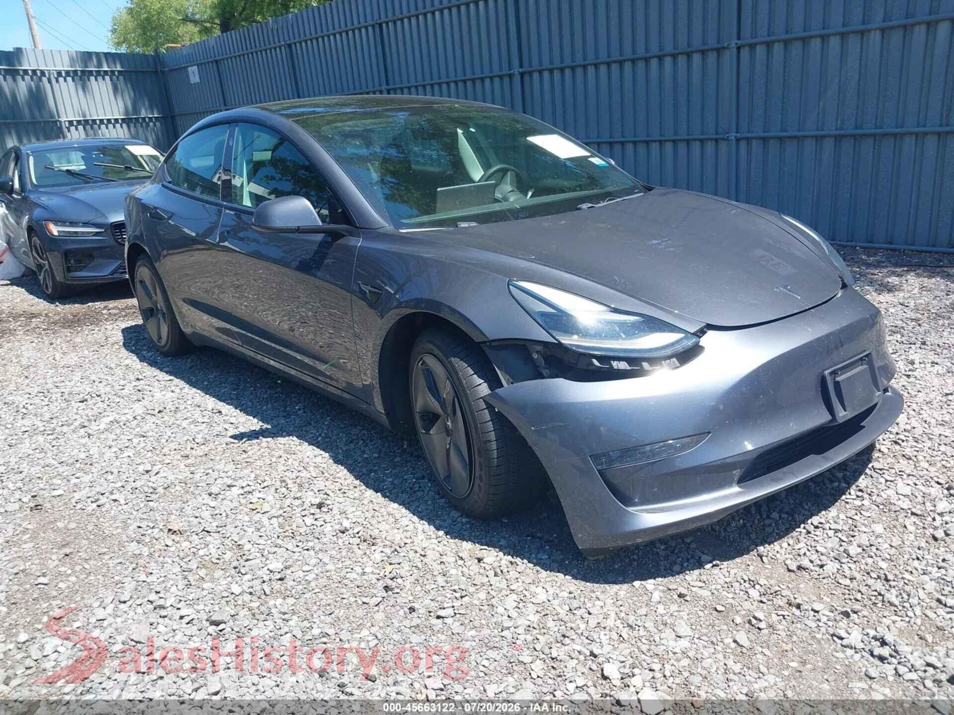 2021 TESLA MODEL 3 — VIN 5YJ3E1EB4MF063236