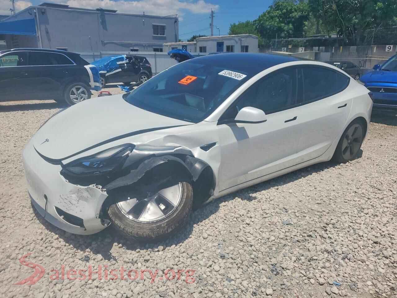 2022 TESLA MODEL 3 — VIN 5YJ3E1EB4NF356488