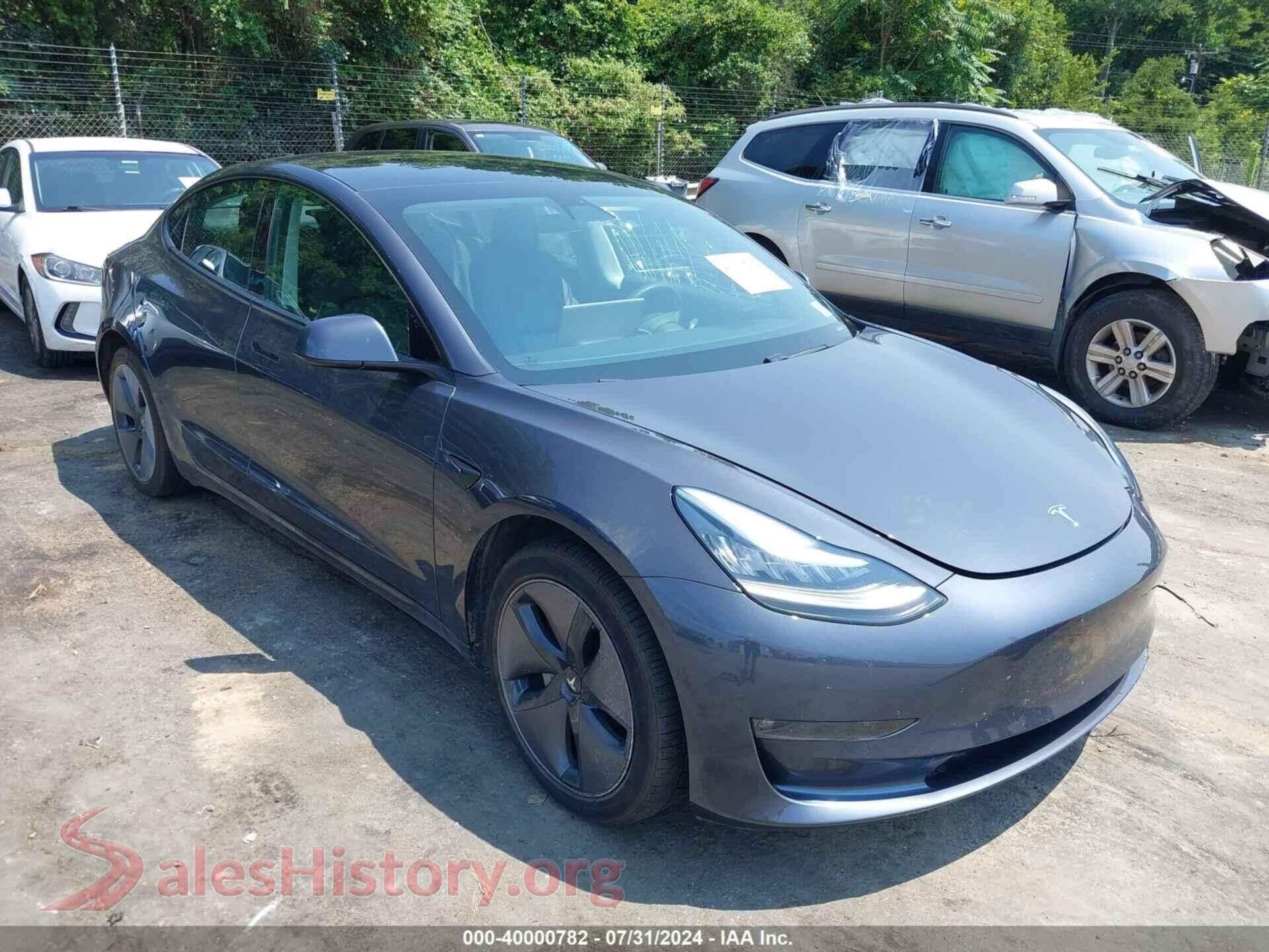 2021 TESLA MODEL 3 — VIN 5YJ3E1EB5MF862023