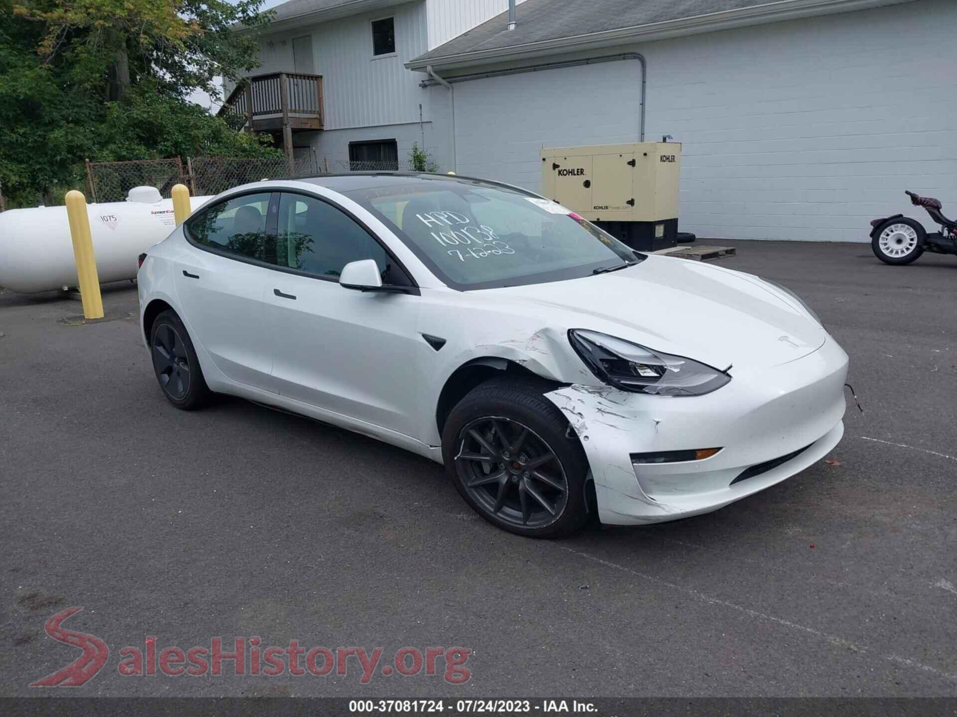 2021 TESLA MODEL 3 — VIN 5YJ3E1EB5MF906652