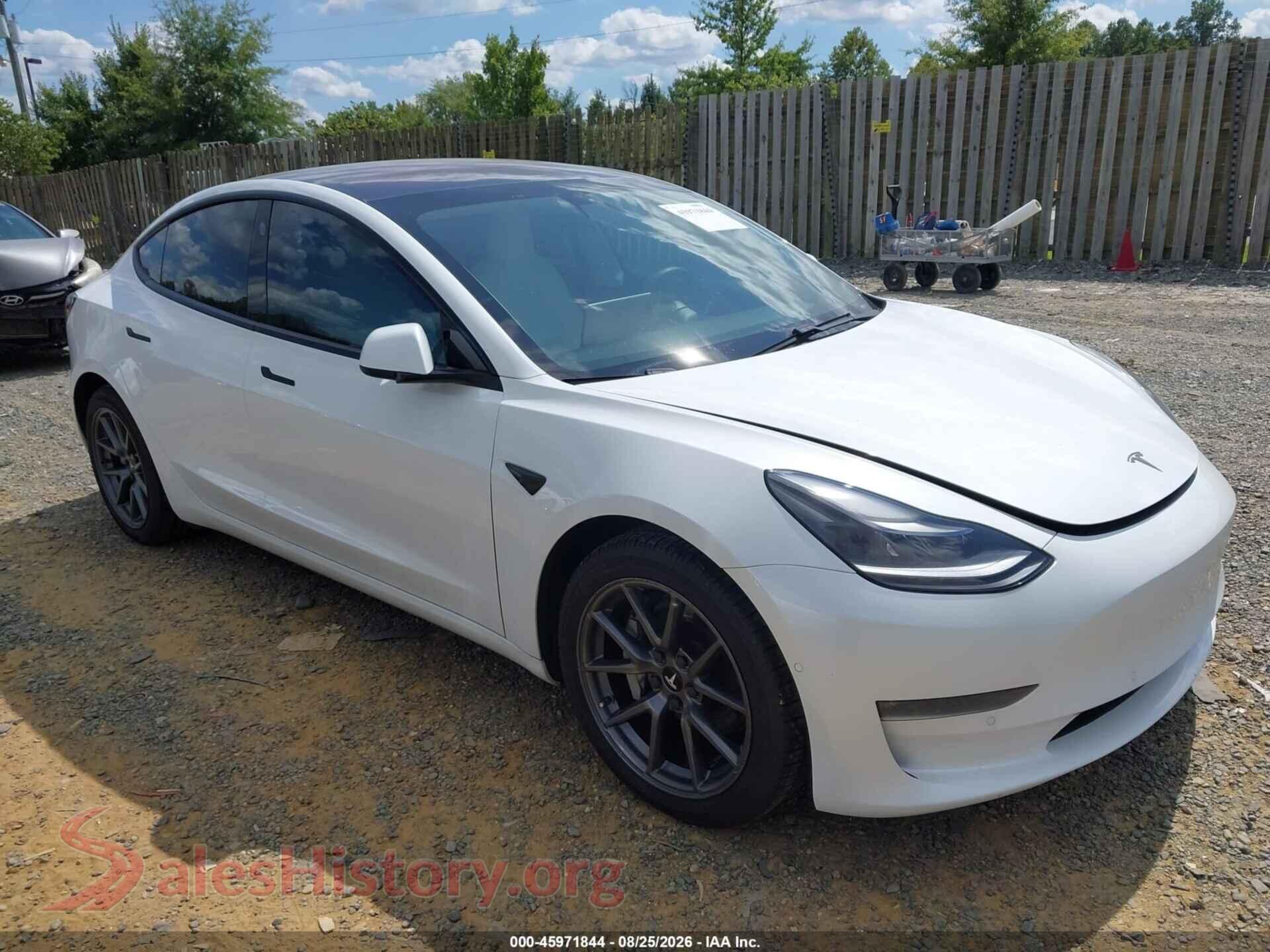 2021 TESLA MODEL 3 — VIN 5YJ3E1EB5MF927016