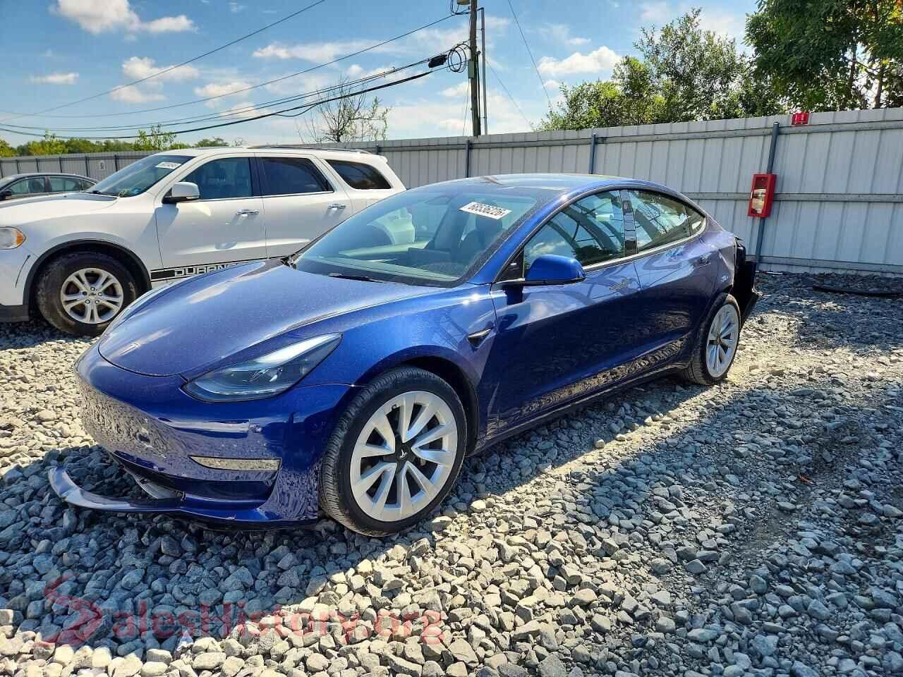 2022 TESLA MODEL 3 — VIN 5YJ3E1EB5NF209113