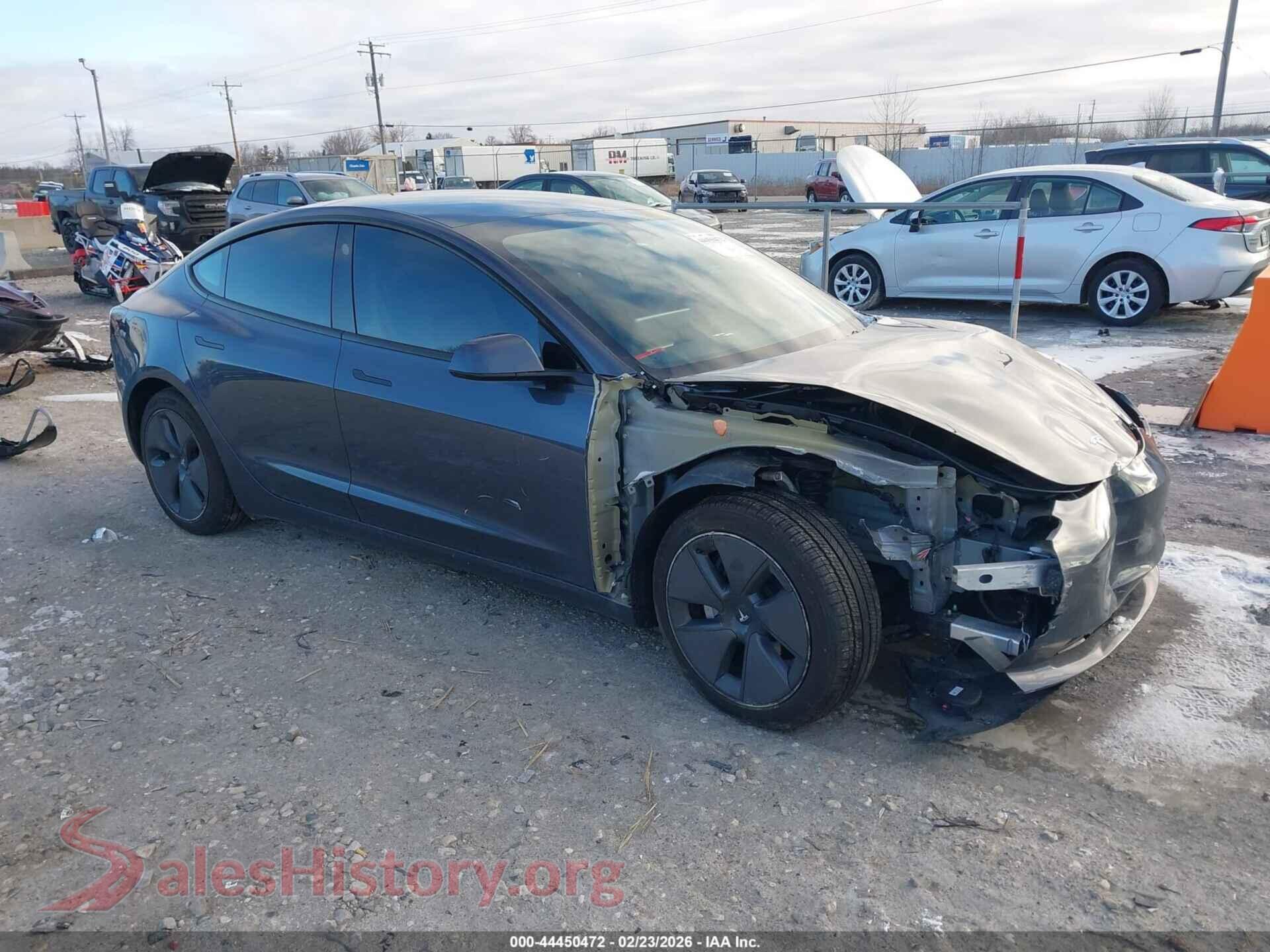 2022 TESLA MODEL 3 — VIN 5YJ3E1EB5NF351512