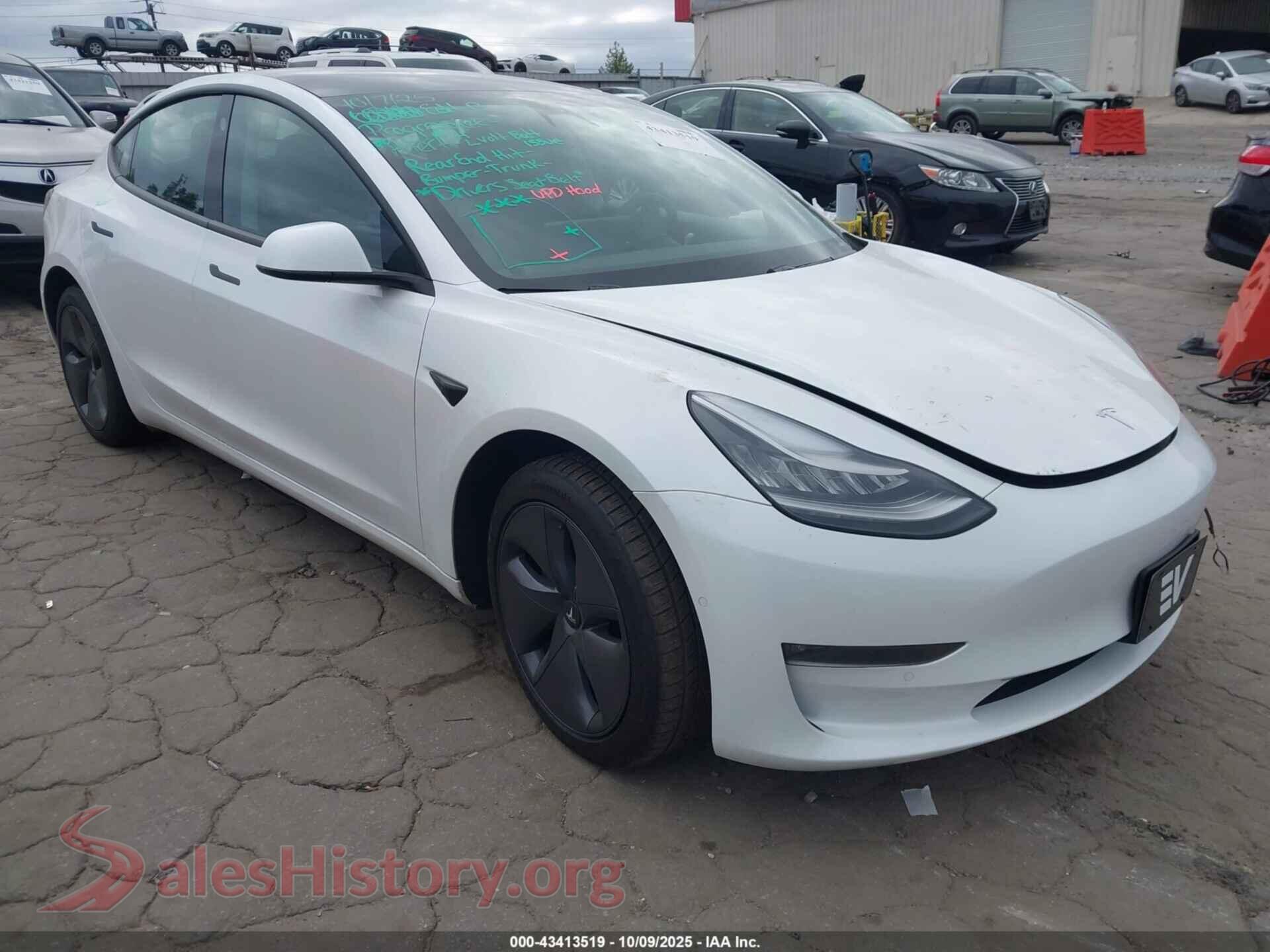 2020 TESLA MODEL 3 — VIN 5YJ3E1EB6LF790599