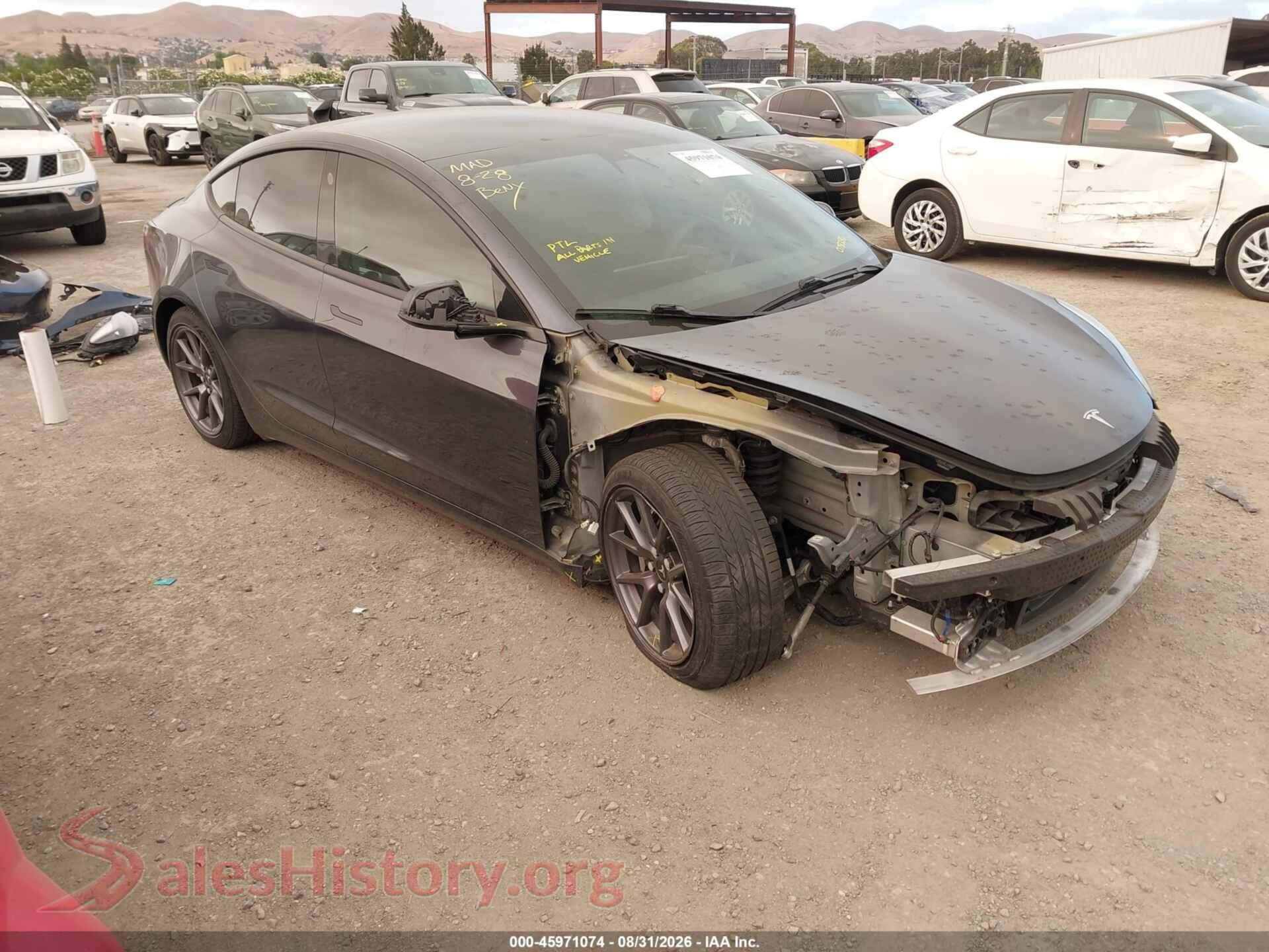 2021 TESLA MODEL 3 — VIN 5YJ3E1EB6MF078336