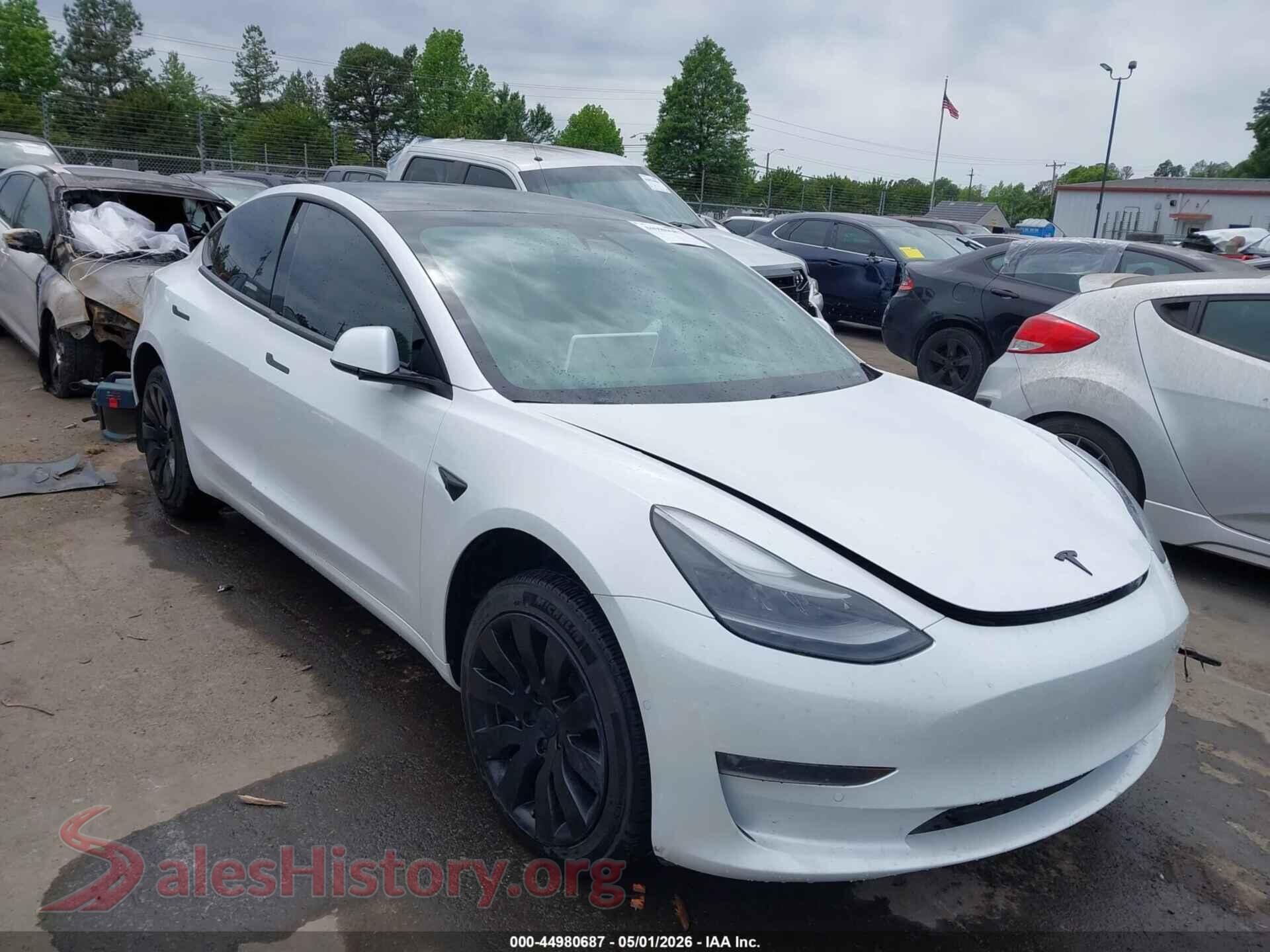 2021 TESLA MODEL 3 — VIN 5YJ3E1EB6MF993011