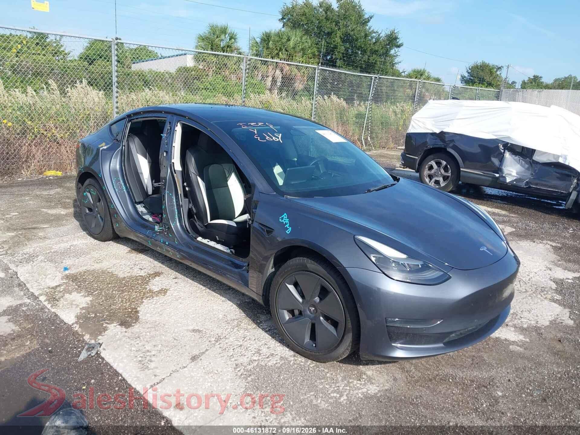 2022 TESLA MODEL 3 — VIN 5YJ3E1EB6NF174064