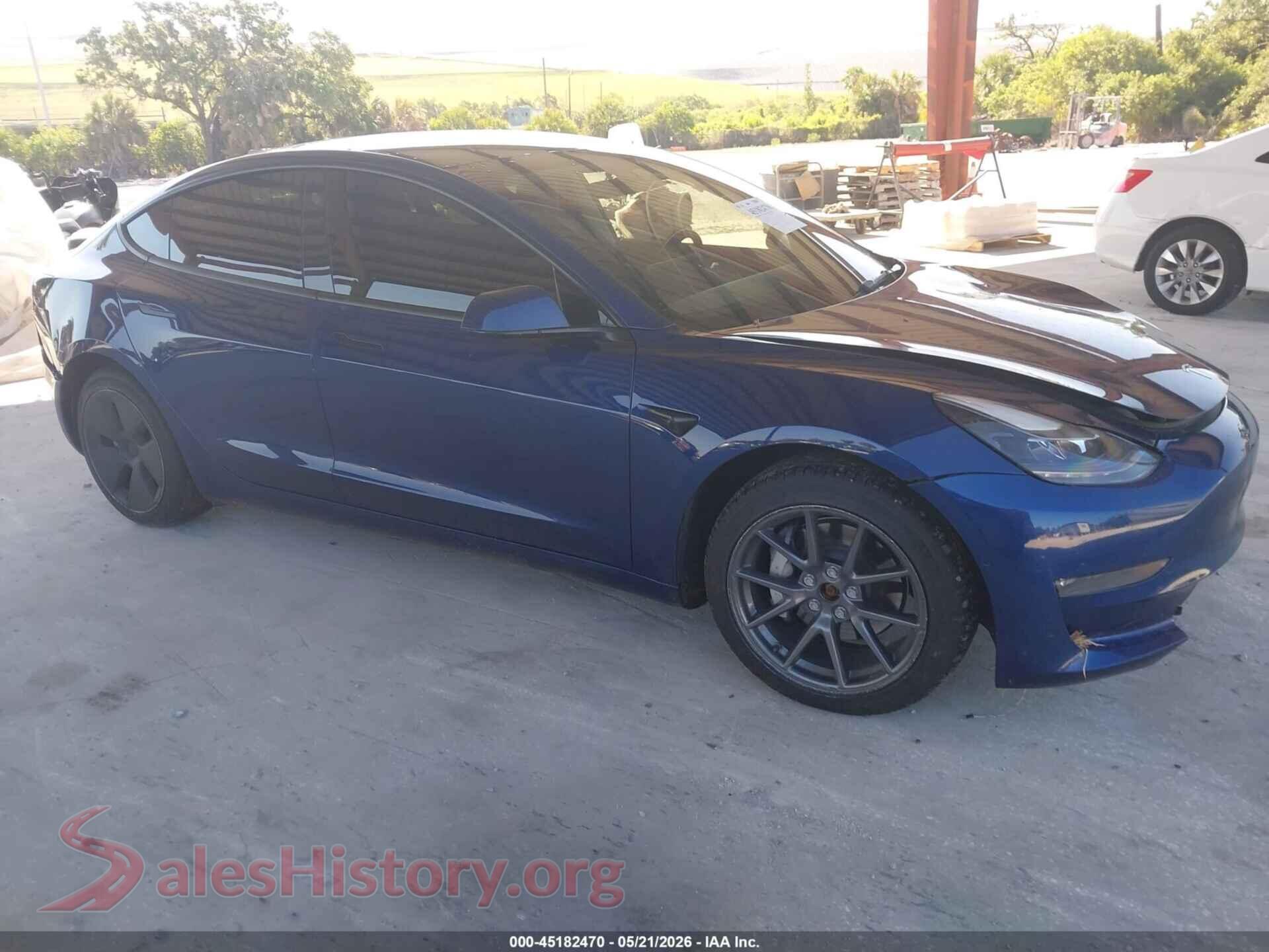 2022 TESLA MODEL 3 — VIN 5YJ3E1EB6NF181158