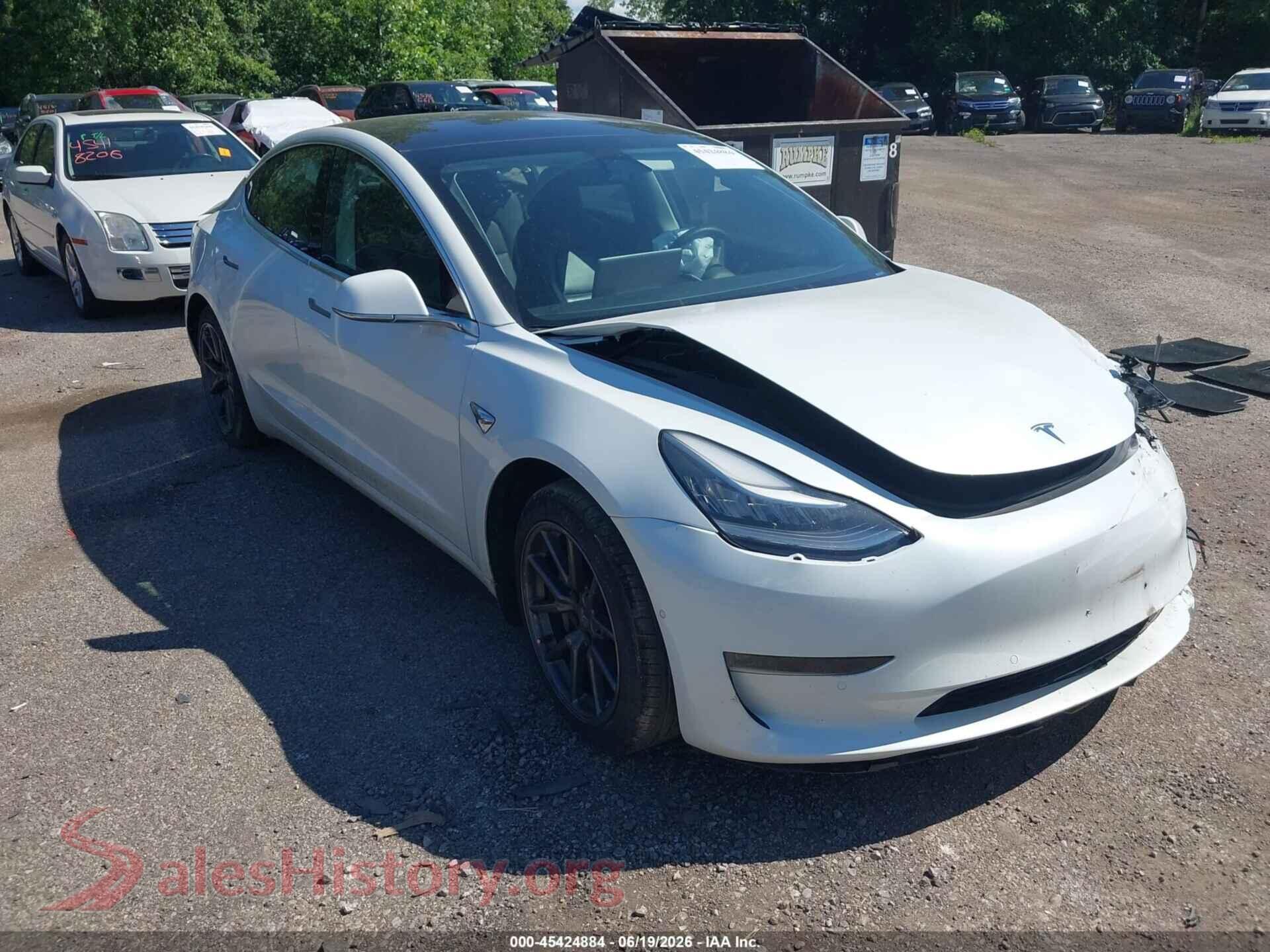 2020 TESLA MODEL 3 — VIN 5YJ3E1EB7LF619425
