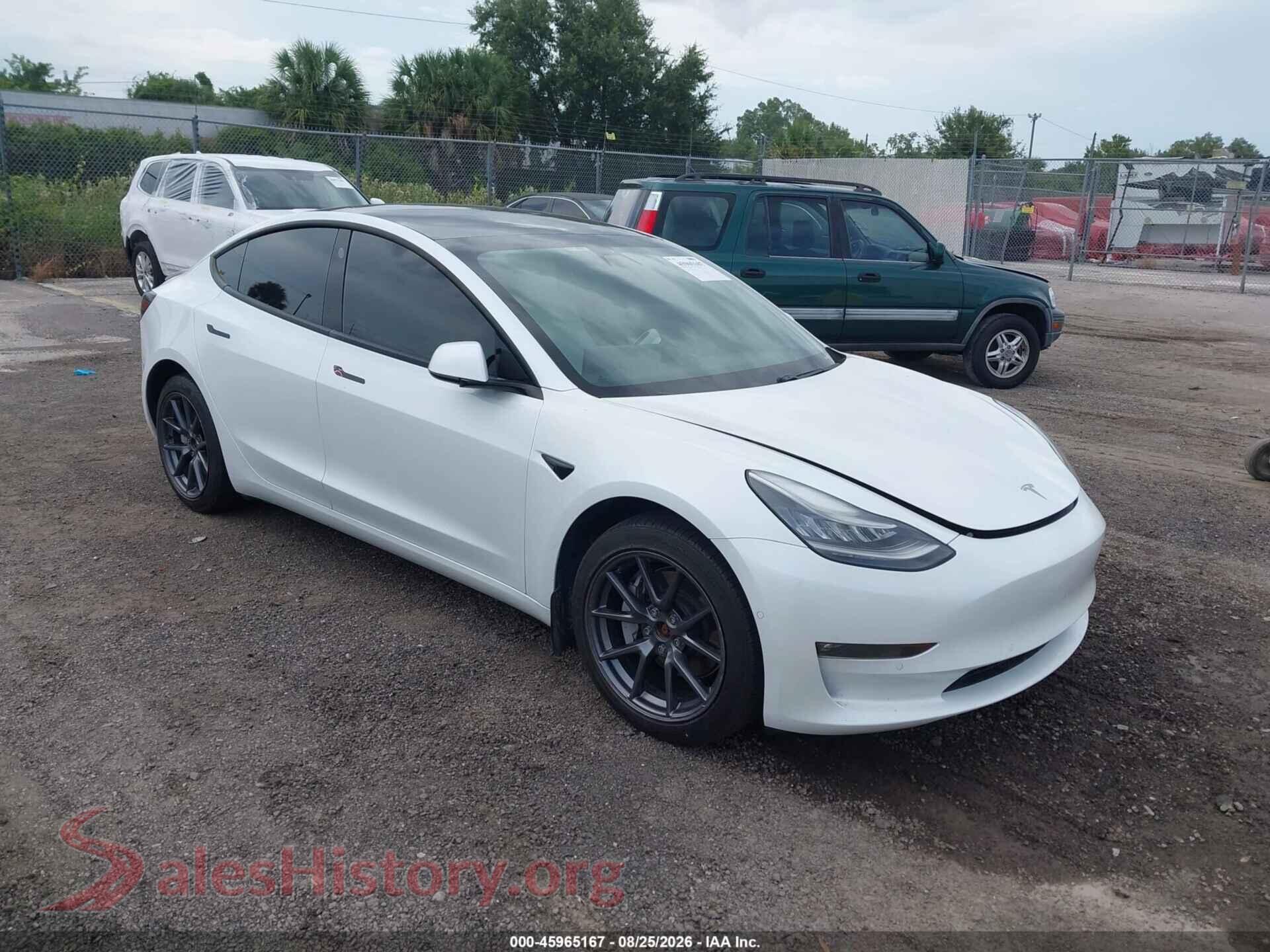 2021 TESLA MODEL 3 — VIN 5YJ3E1EB7MF852786