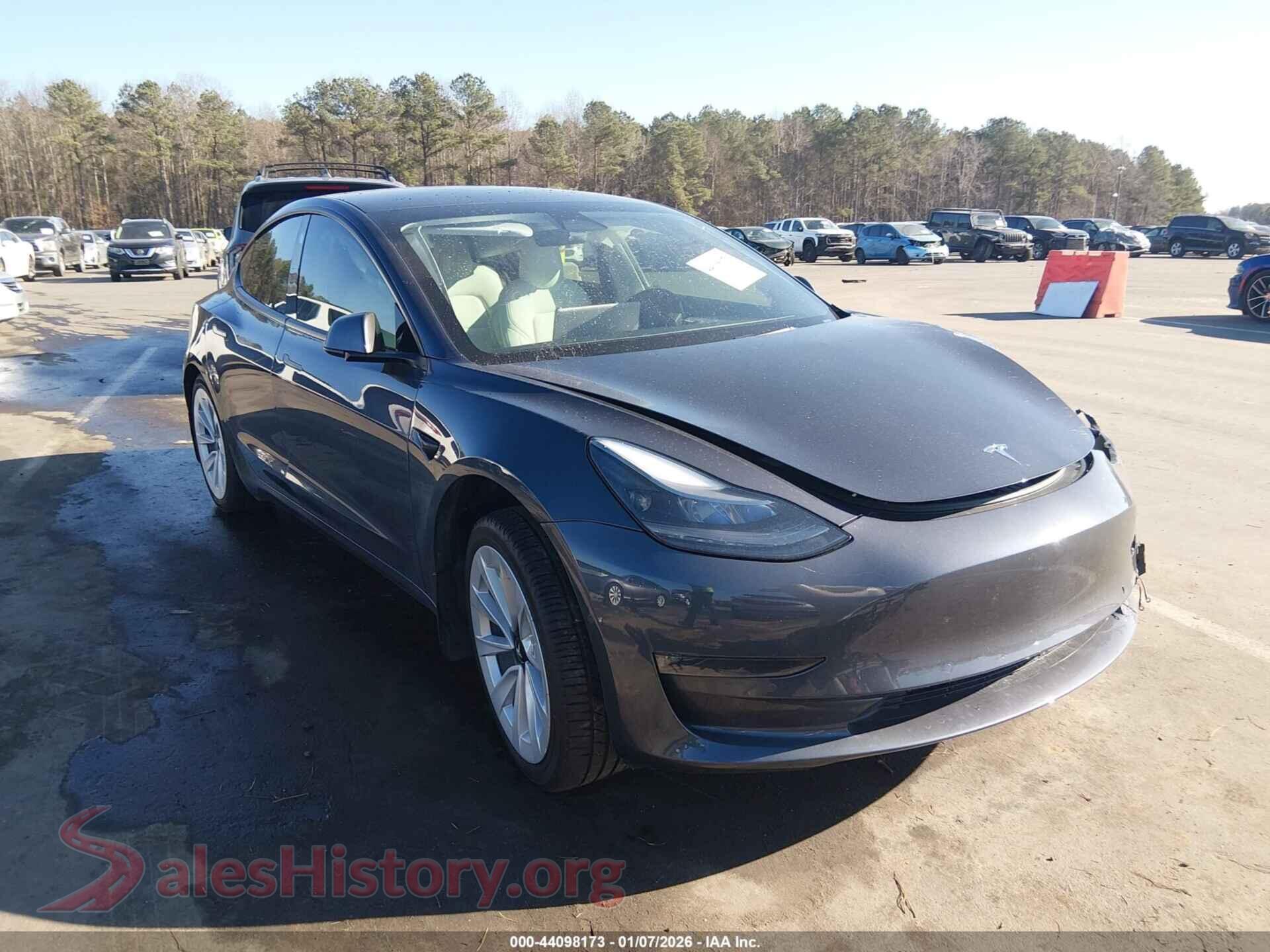 2022 TESLA MODEL 3 — VIN 5YJ3E1EB7NF111331