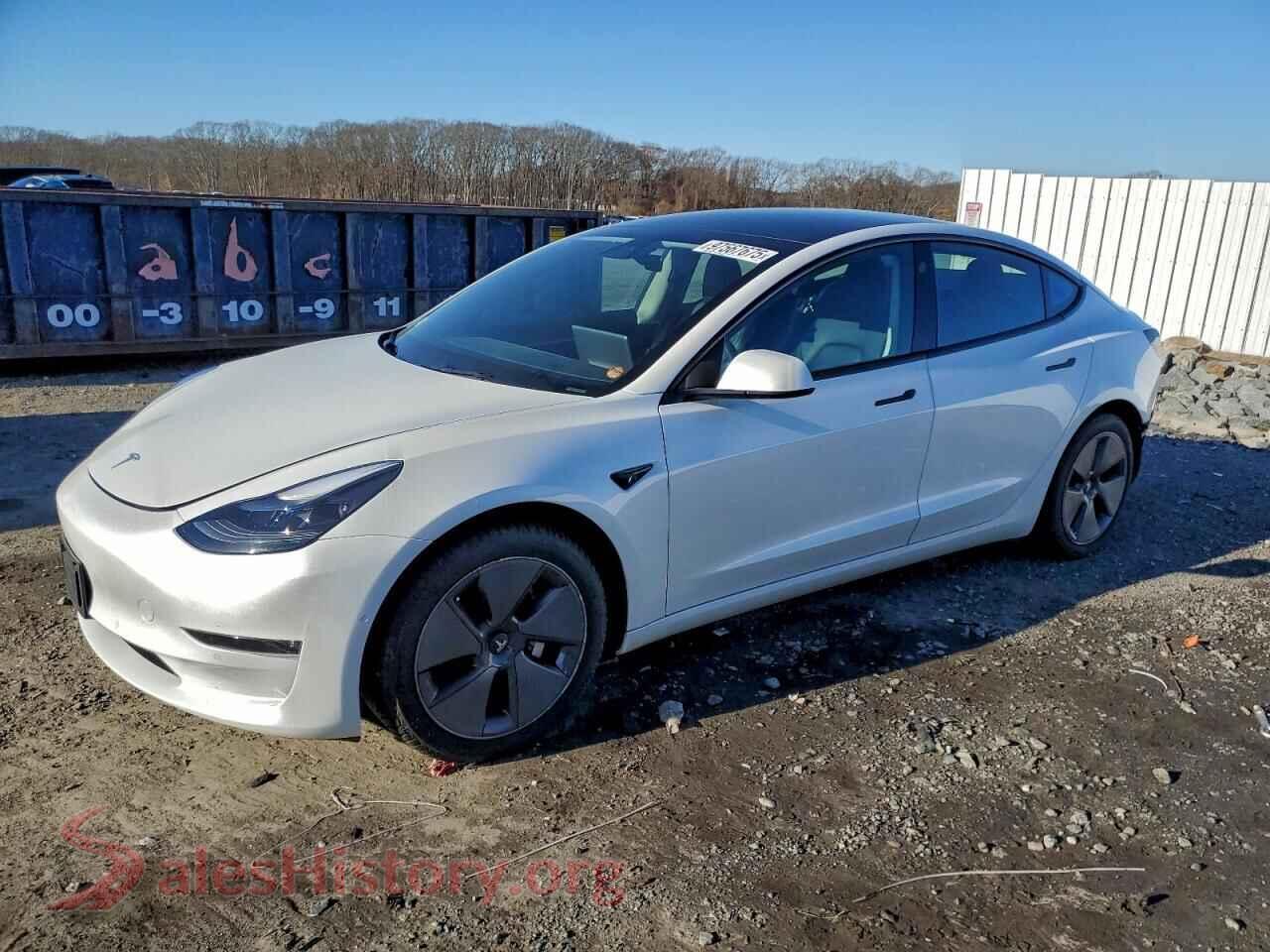 2022 TESLA MODEL 3 — VIN 5YJ3E1EB7NF113404
