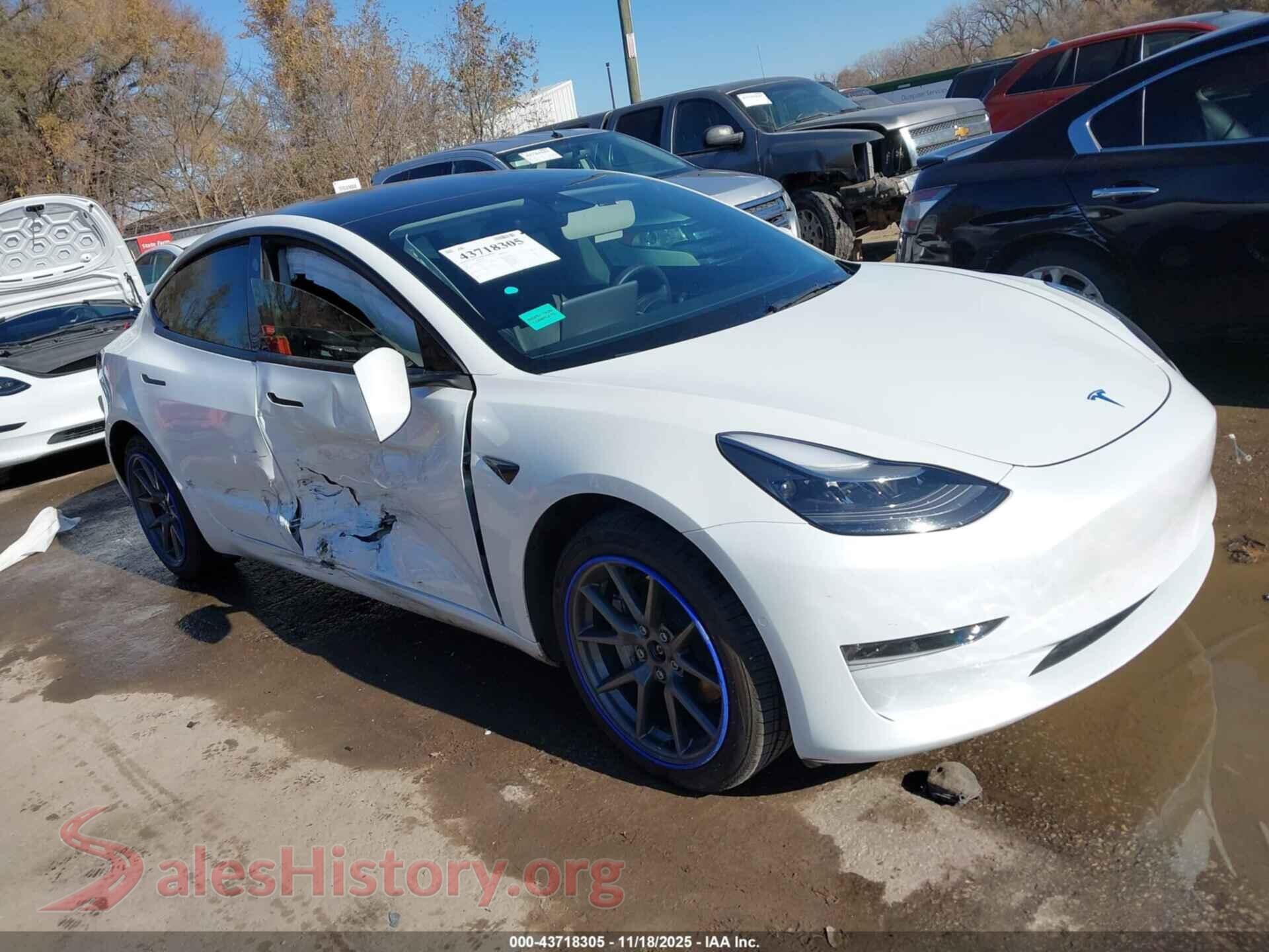 2022 TESLA MODEL 3 — VIN 5YJ3E1EB7NF174767
