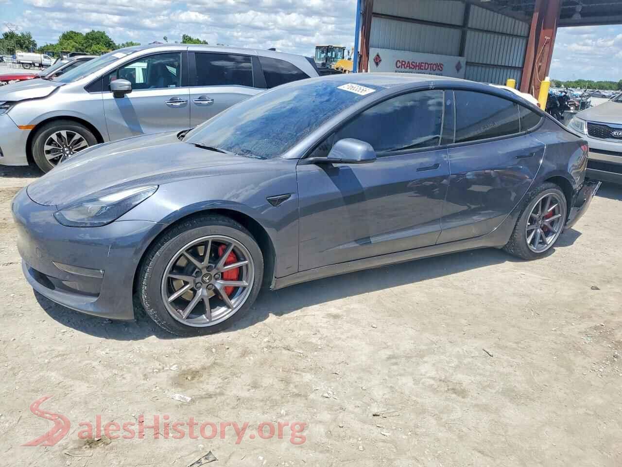 2022 TESLA MODEL 3 — VIN 5YJ3E1EB7NF323016