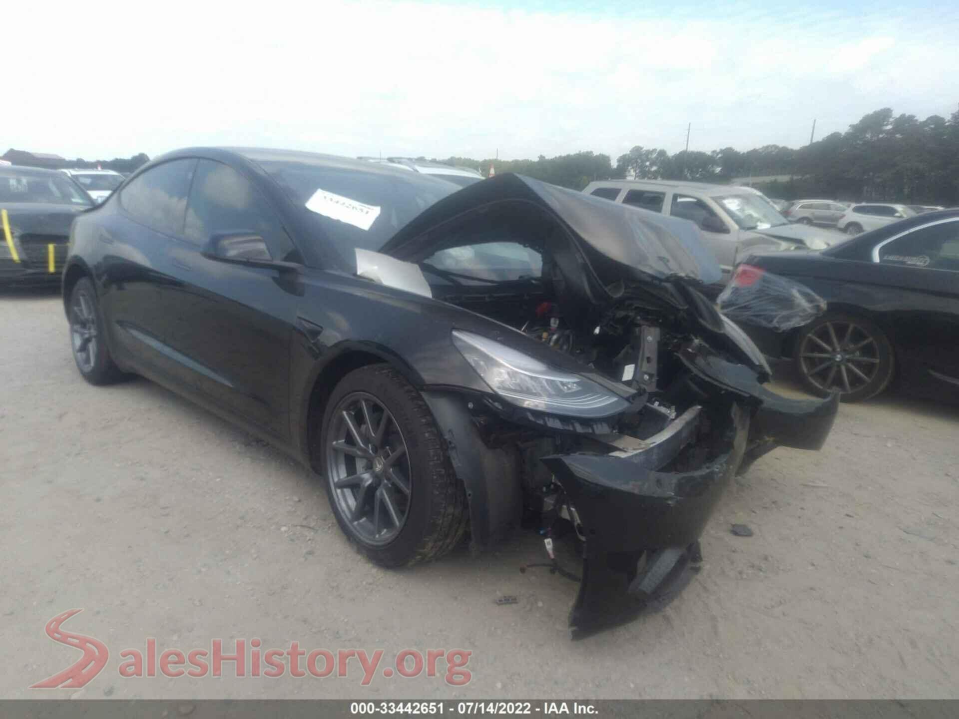 2020 TESLA MODEL 3 — VIN 5YJ3E1EB8LF790233