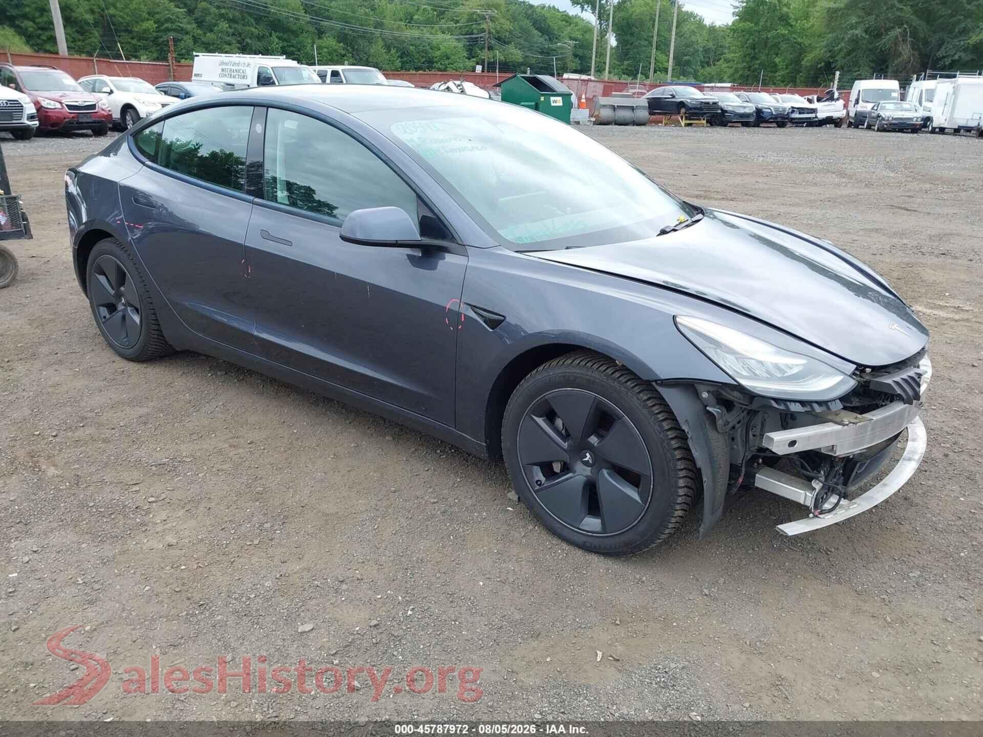 2021 TESLA MODEL 3 — VIN 5YJ3E1EB8MF849119