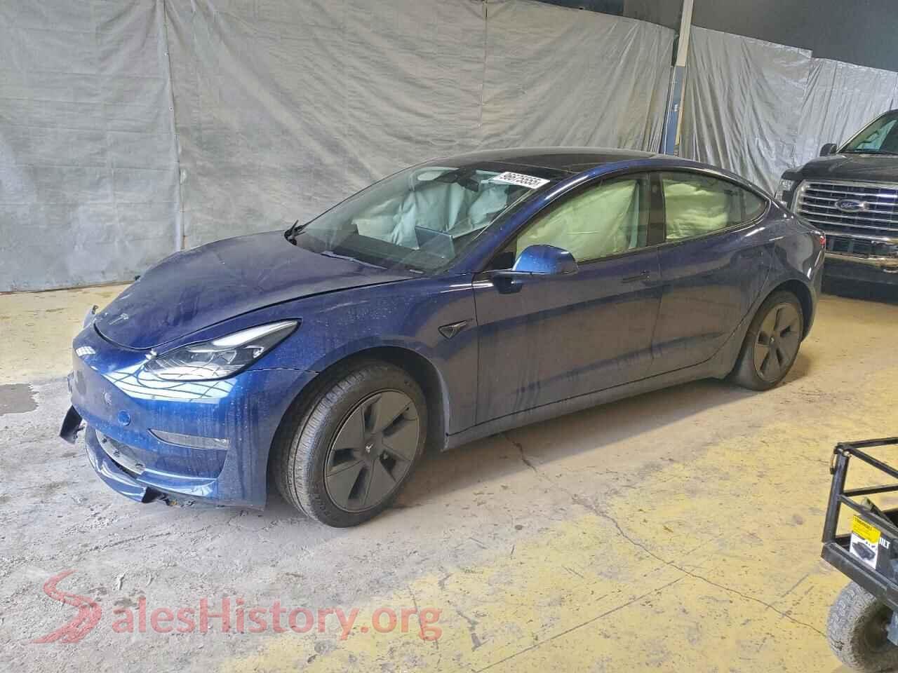 2022 TESLA MODEL 3 — VIN 5YJ3E1EB8NF103321
