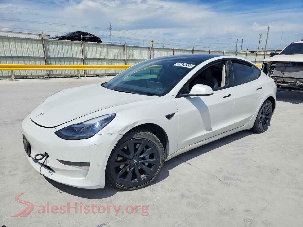 2022 TESLA MODEL 3 — VIN 5YJ3E1EB8NF205654