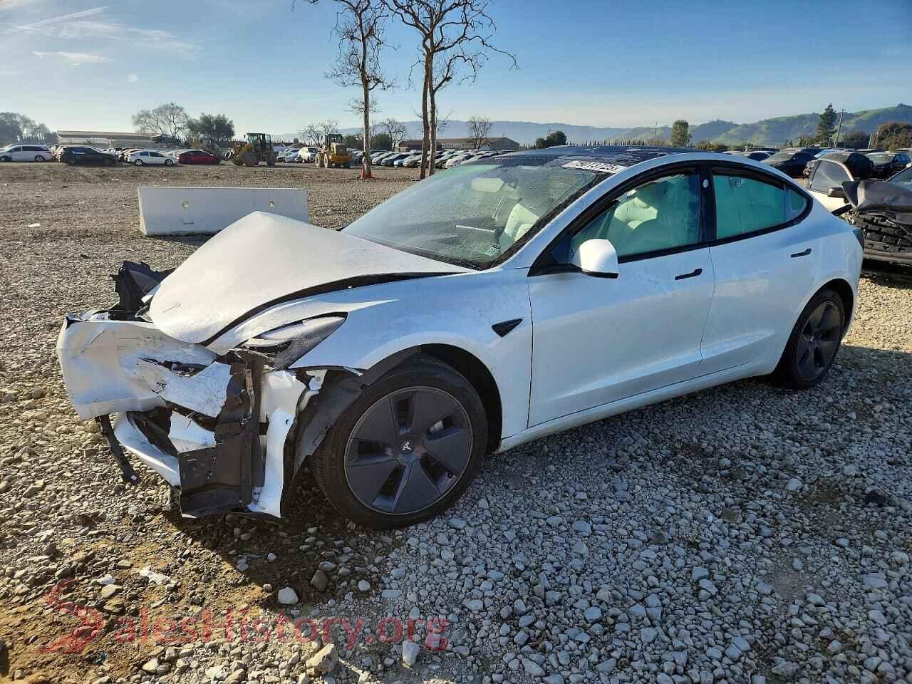 2022 TESLA MODEL 3 — VIN 5YJ3E1EB8NF233132