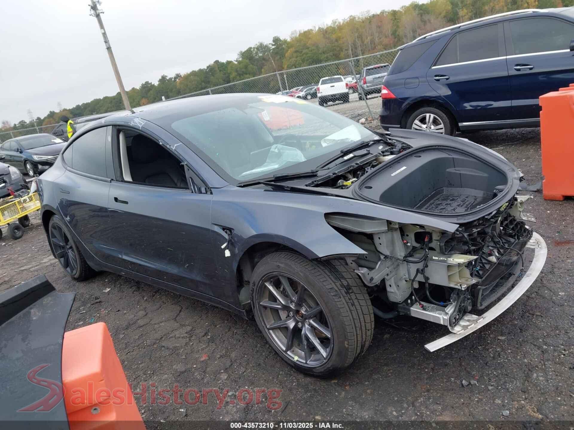 2022 TESLA MODEL 3 — VIN 5YJ3E1EB8NF354677
