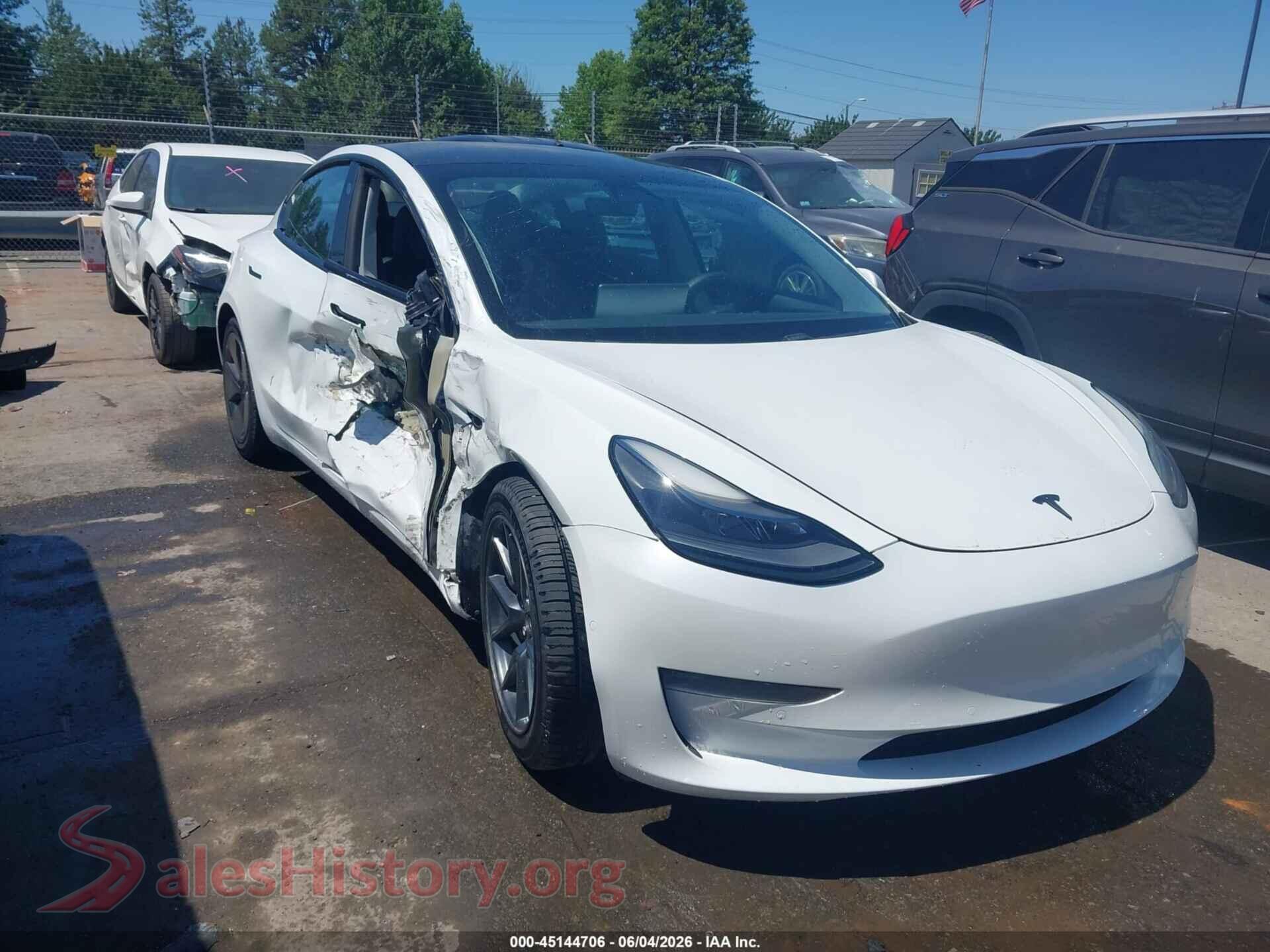 2021 TESLA MODEL 3 — VIN 5YJ3E1EB9MF928217