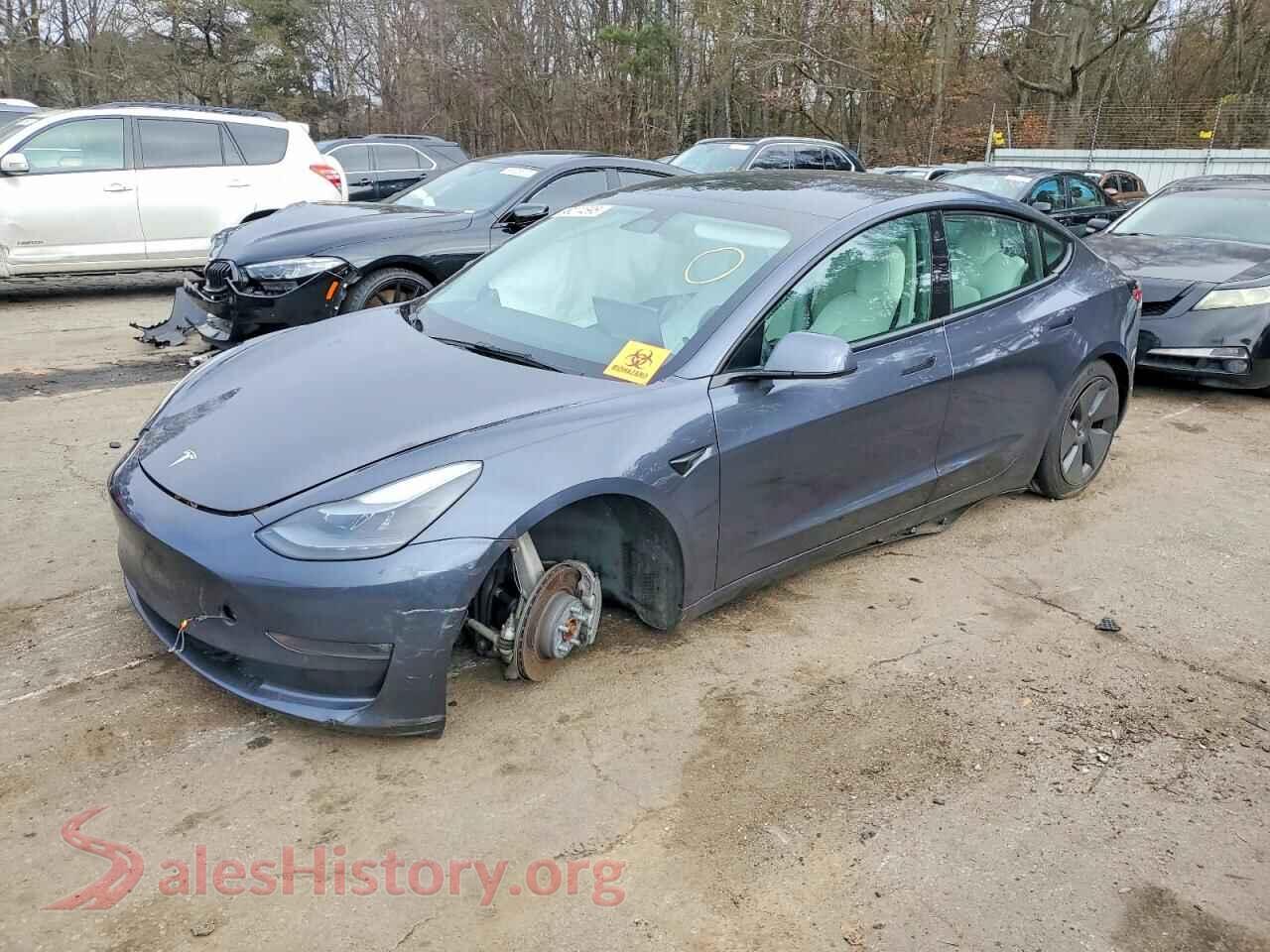 2022 TESLA MODEL 3 — VIN 5YJ3E1EB9NF192901
