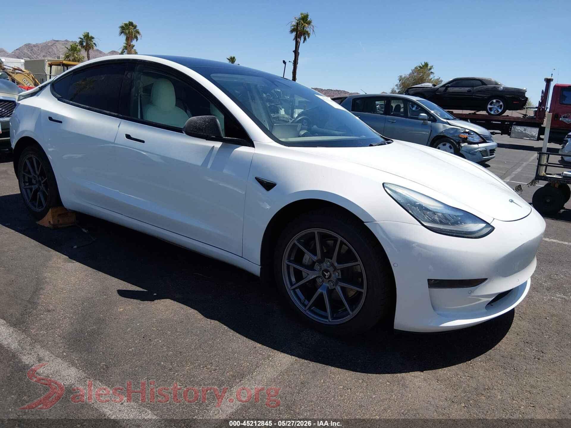 2022 TESLA MODEL 3 — VIN 5YJ3E1EB9NF197032