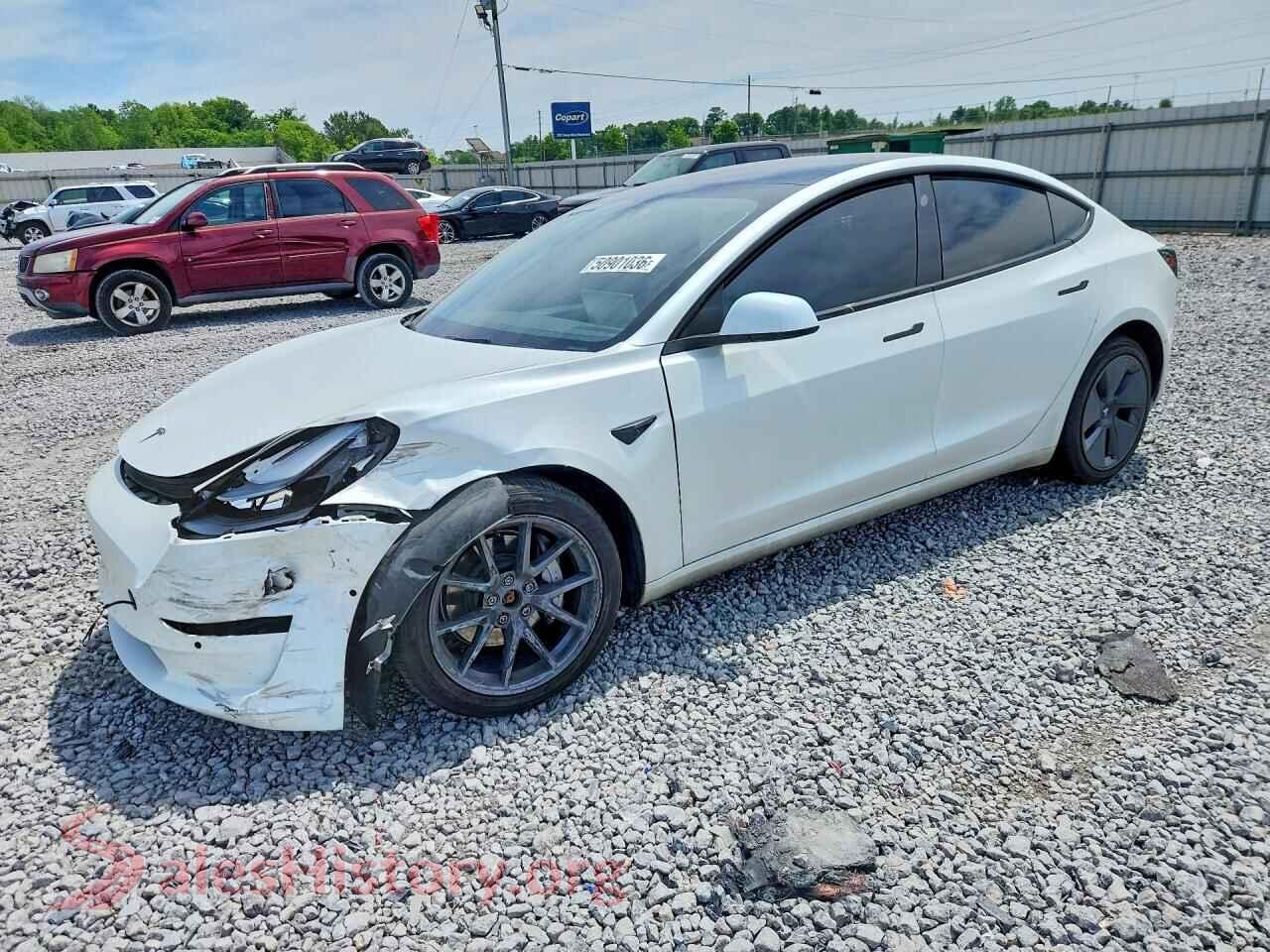2022 TESLA MODEL 3 — VIN 5YJ3E1EB9NF252983