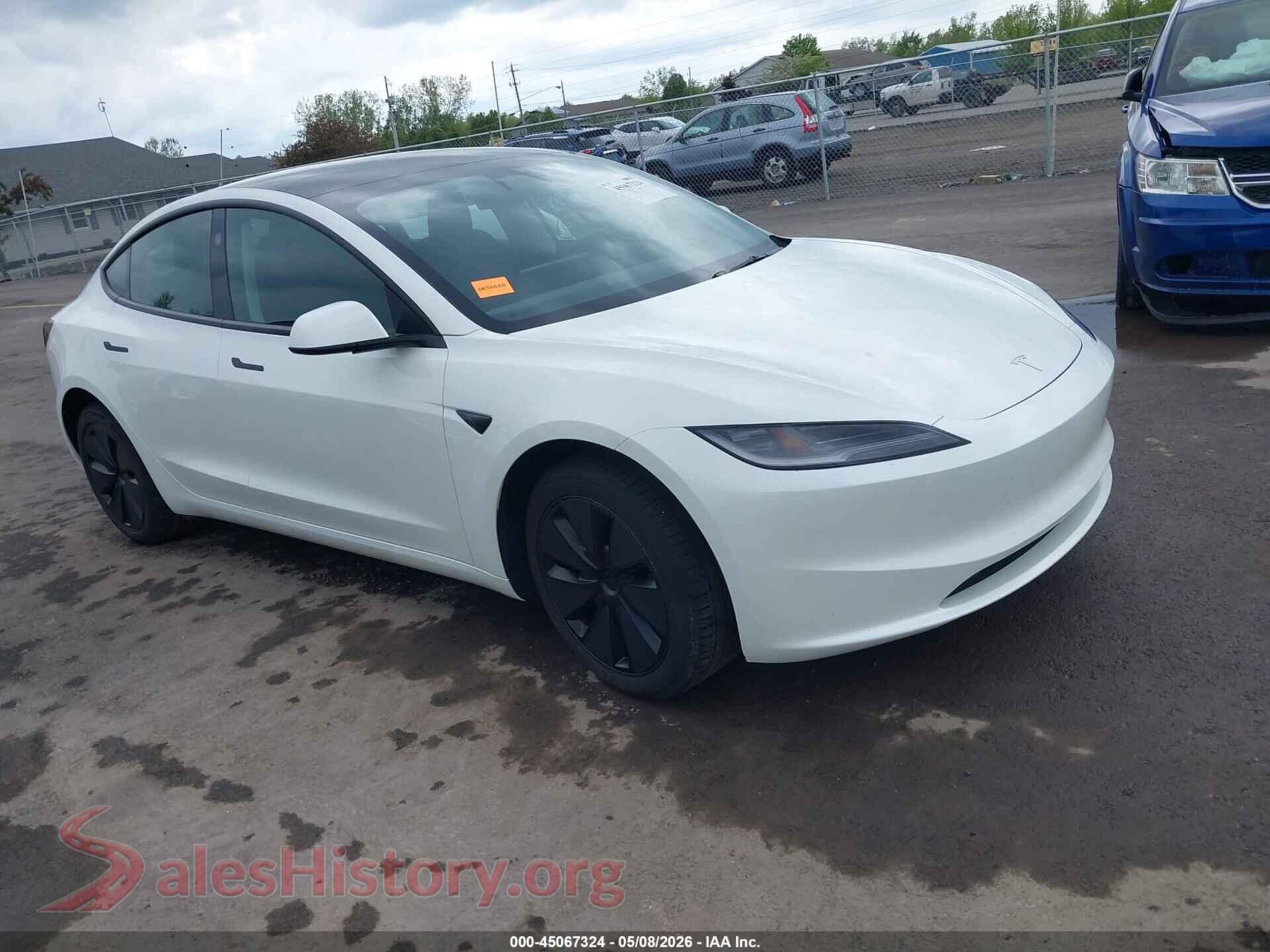 2025 TESLA MODEL 3 — VIN 5YJ3E1EB9SF061060