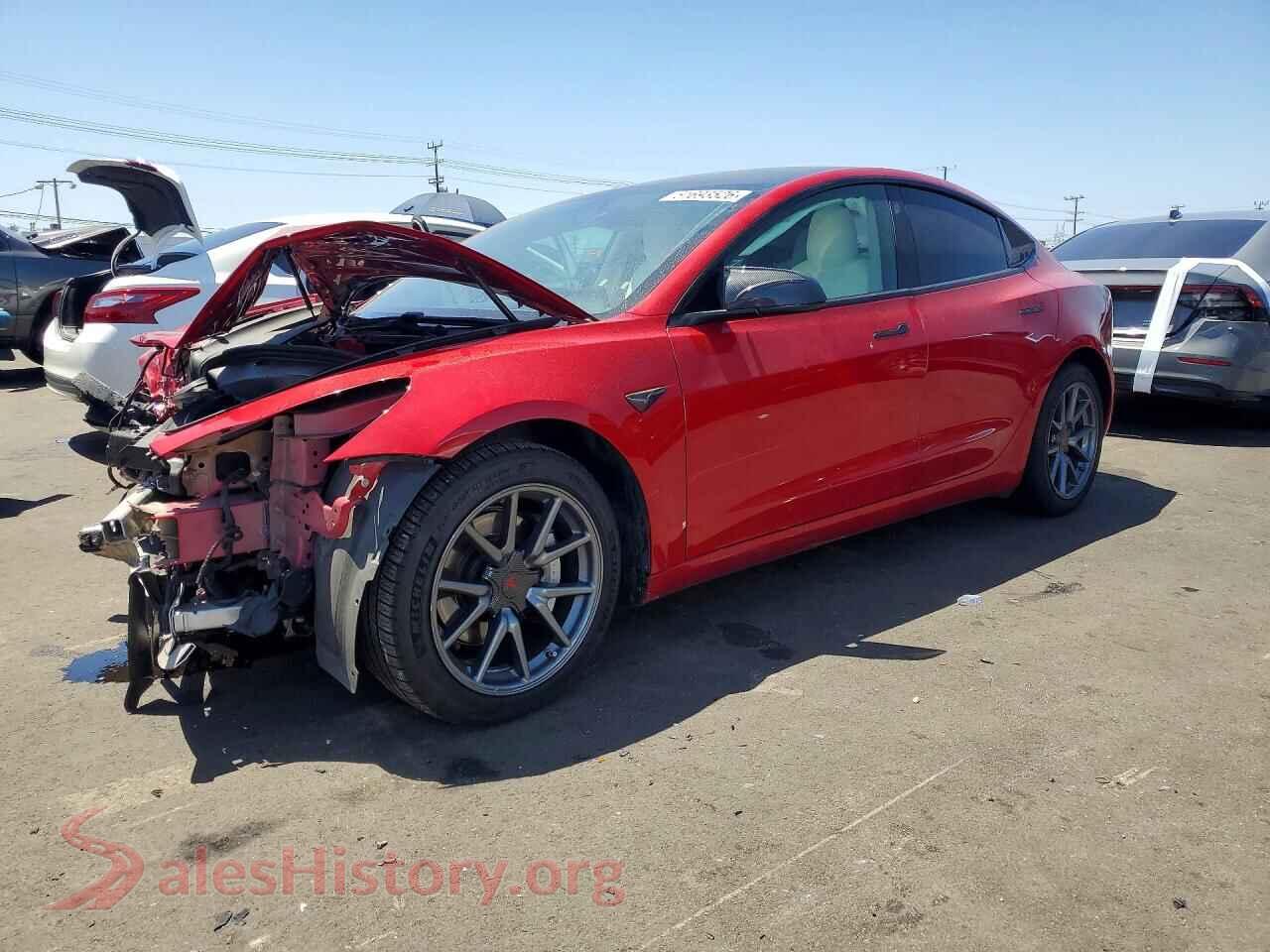 2021 TESLA MODEL 3 — VIN 5YJ3E1EBXMF073754