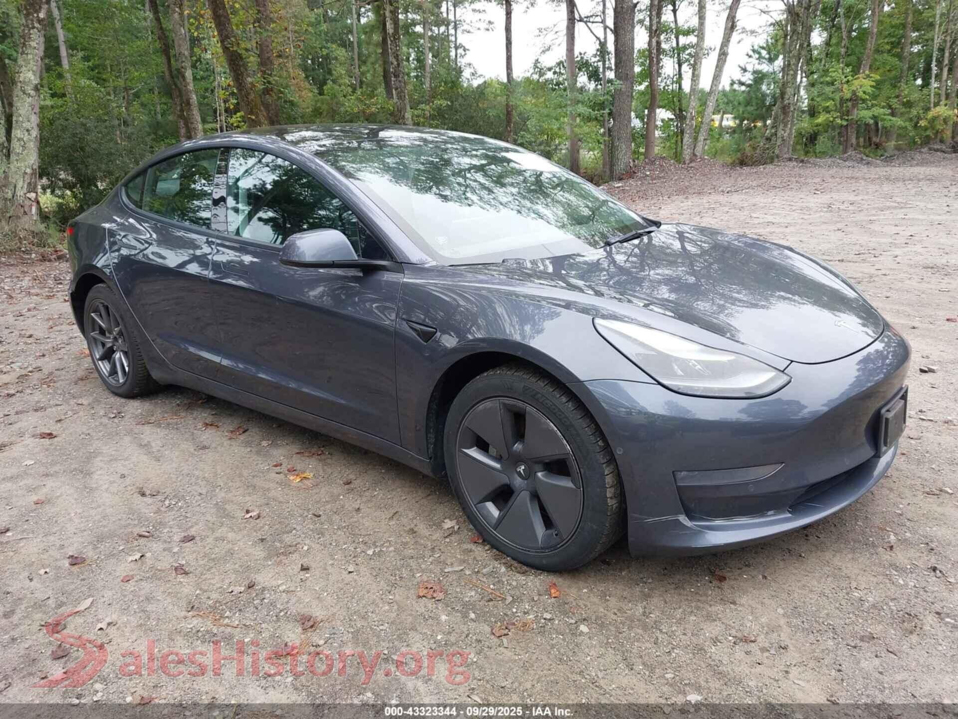 2022 TESLA MODEL 3 — VIN 5YJ3E1EBXNF118788