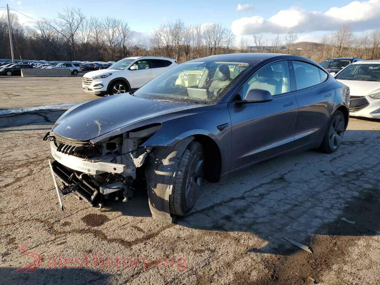 2022 TESLA MODEL 3 — VIN 5YJ3E1EBXNF173760