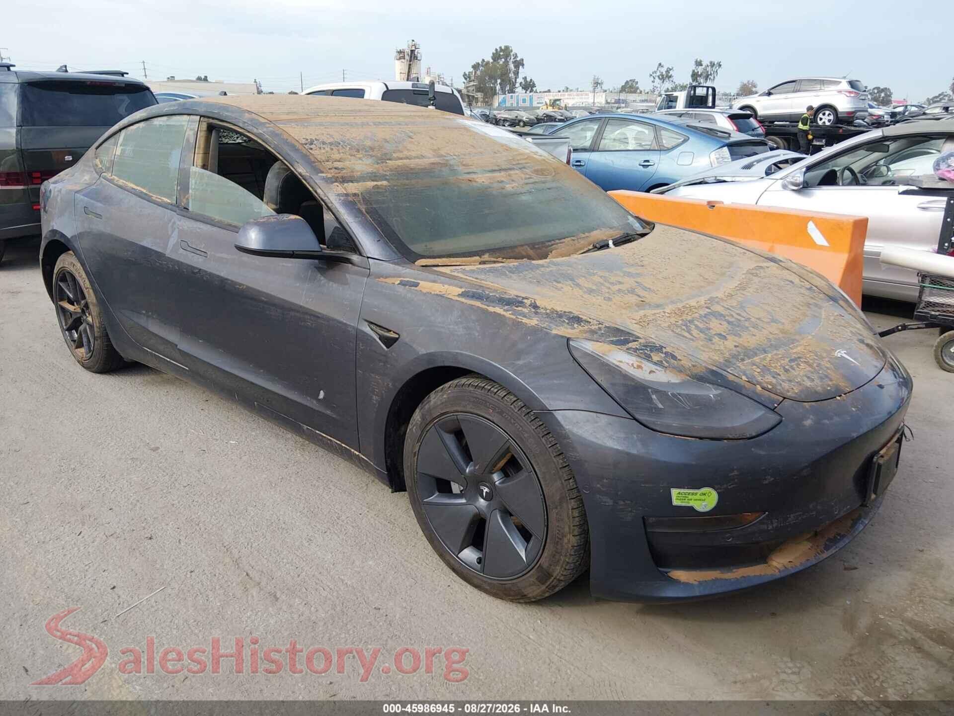 2022 TESLA MODEL 3 — VIN 5YJ3E1EBXNF178179